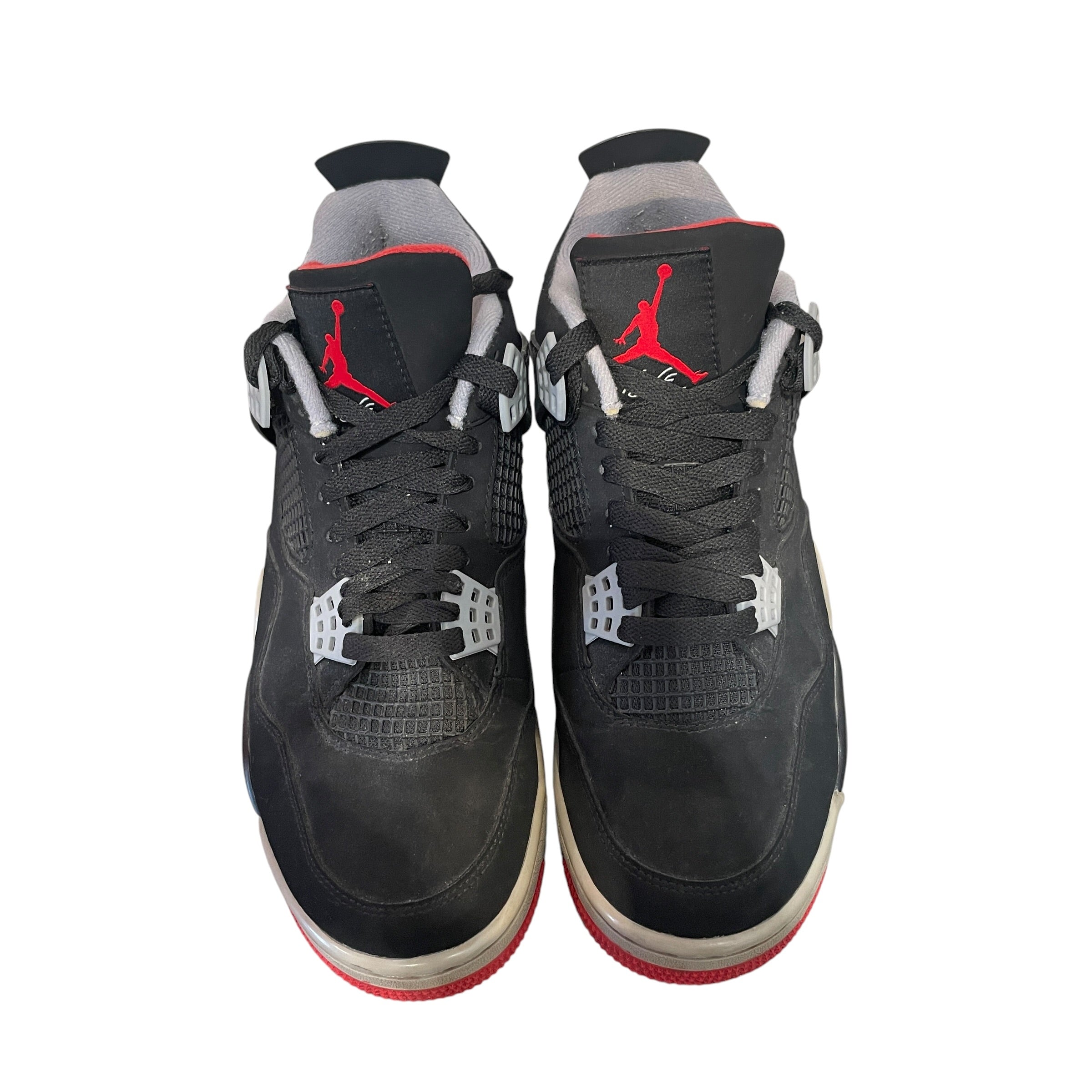 JORDAN BRAND/Low-Sneakers/US 9.5/Suede/BLK/Jordan 4 Bred view 3