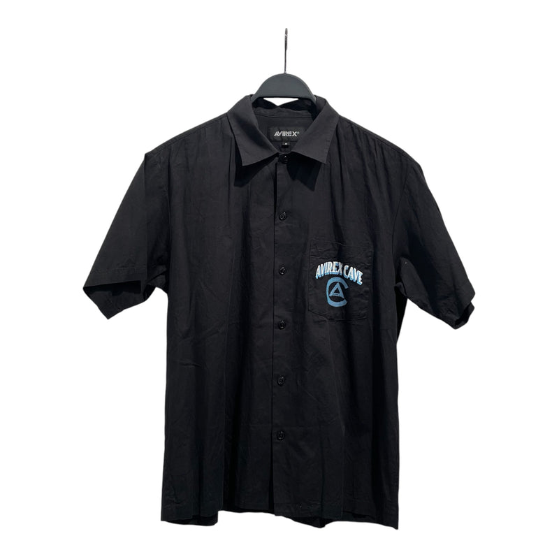 AVIREX/SS Shirt/Black/Cotton/