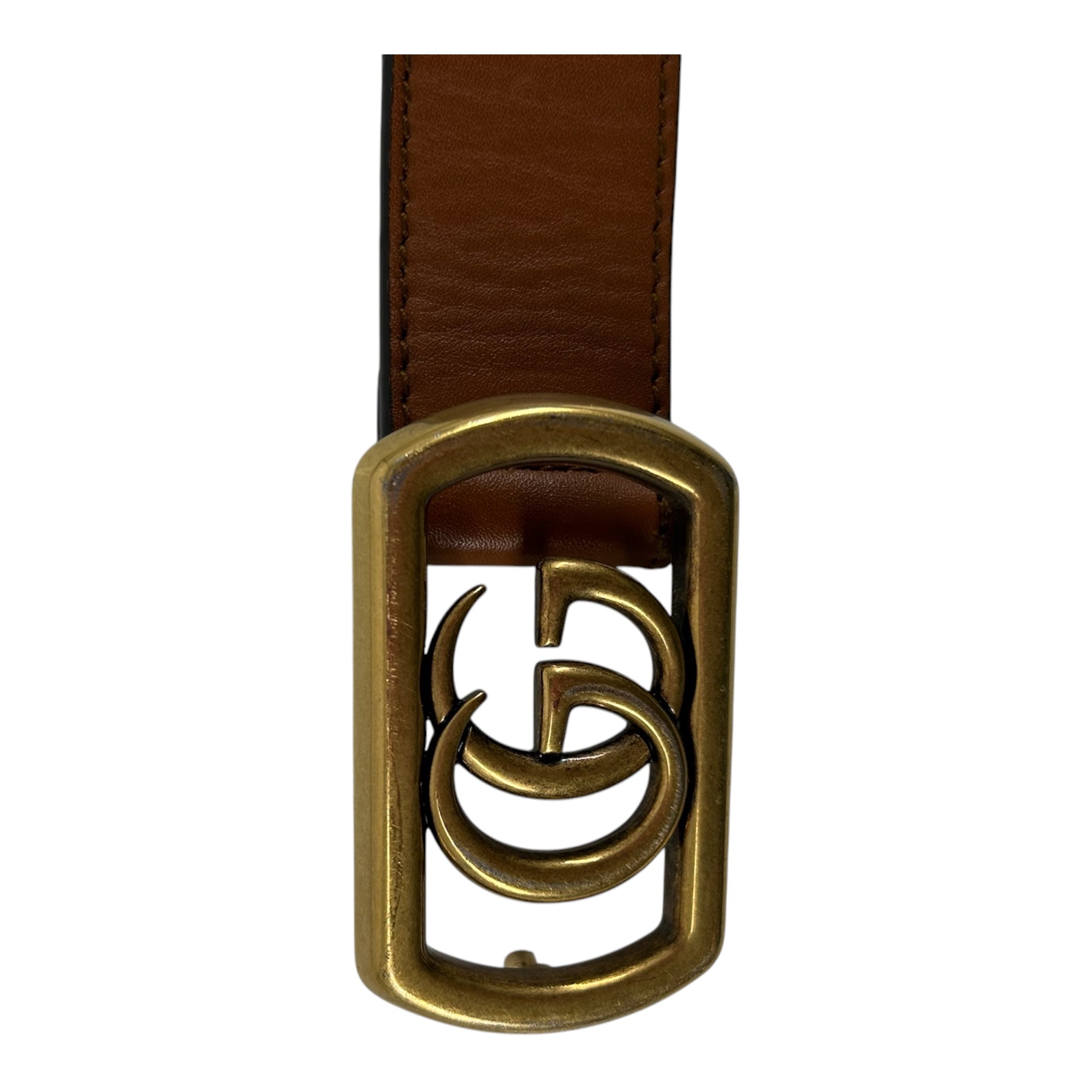 GUCCI/Belt/Leather/CML/M's/MINI GG SQUARE BUCKLE view 3
