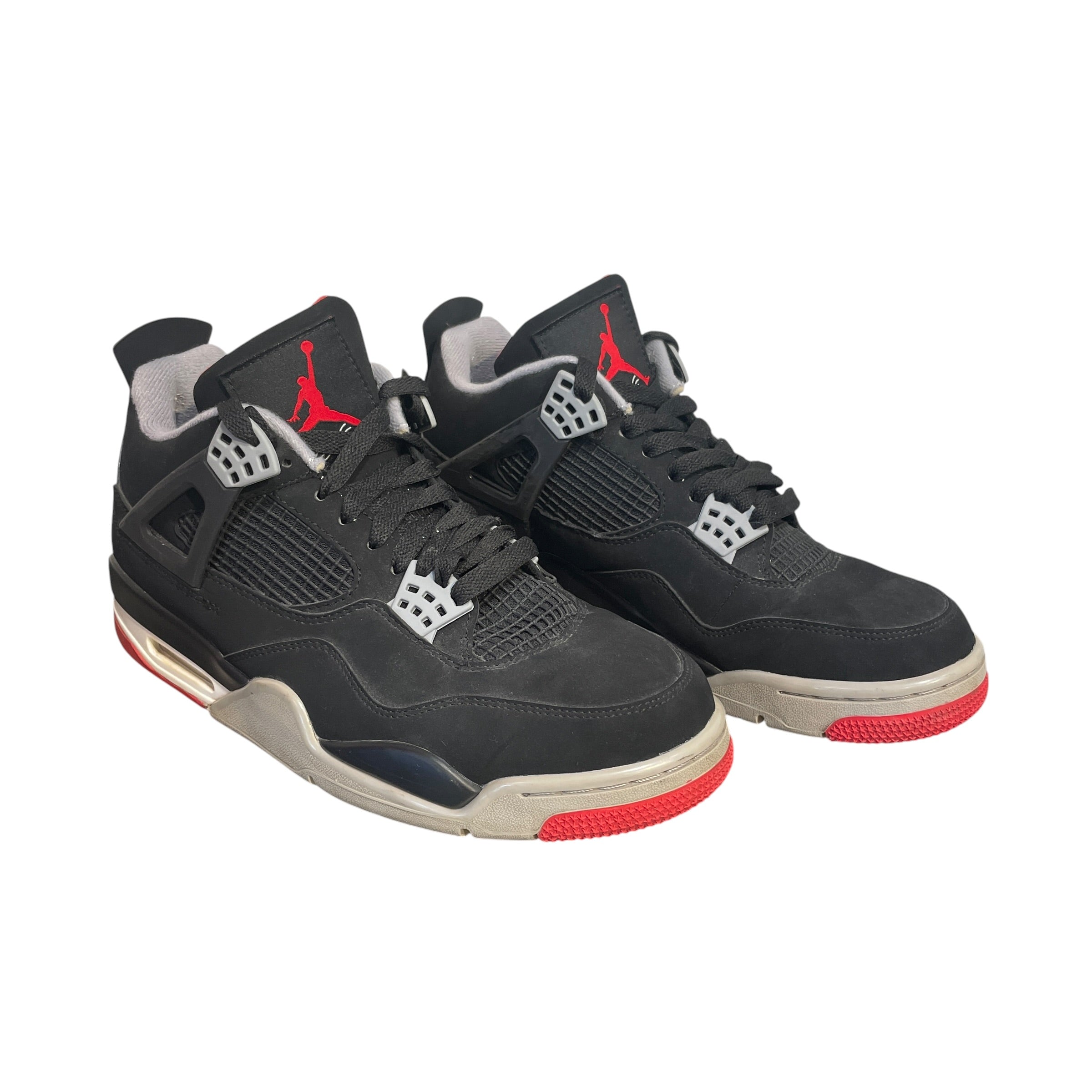 JORDAN BRAND/Low-Sneakers/US 9.5/Suede/BLK/Jordan 4 Bred view 1