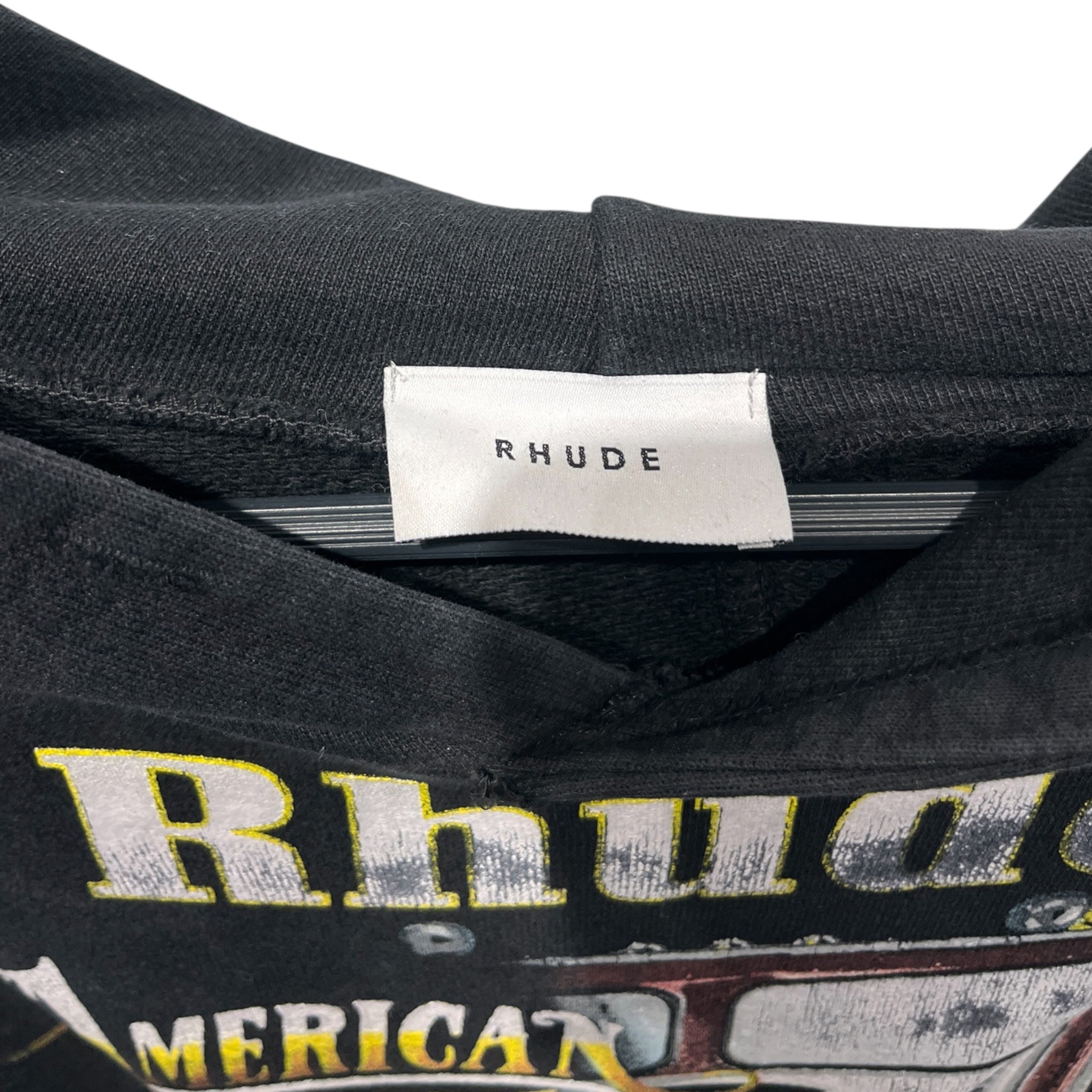 RHUDE/Hoodie/XL/Graphic/Cotton/BLK/american spirit view 3