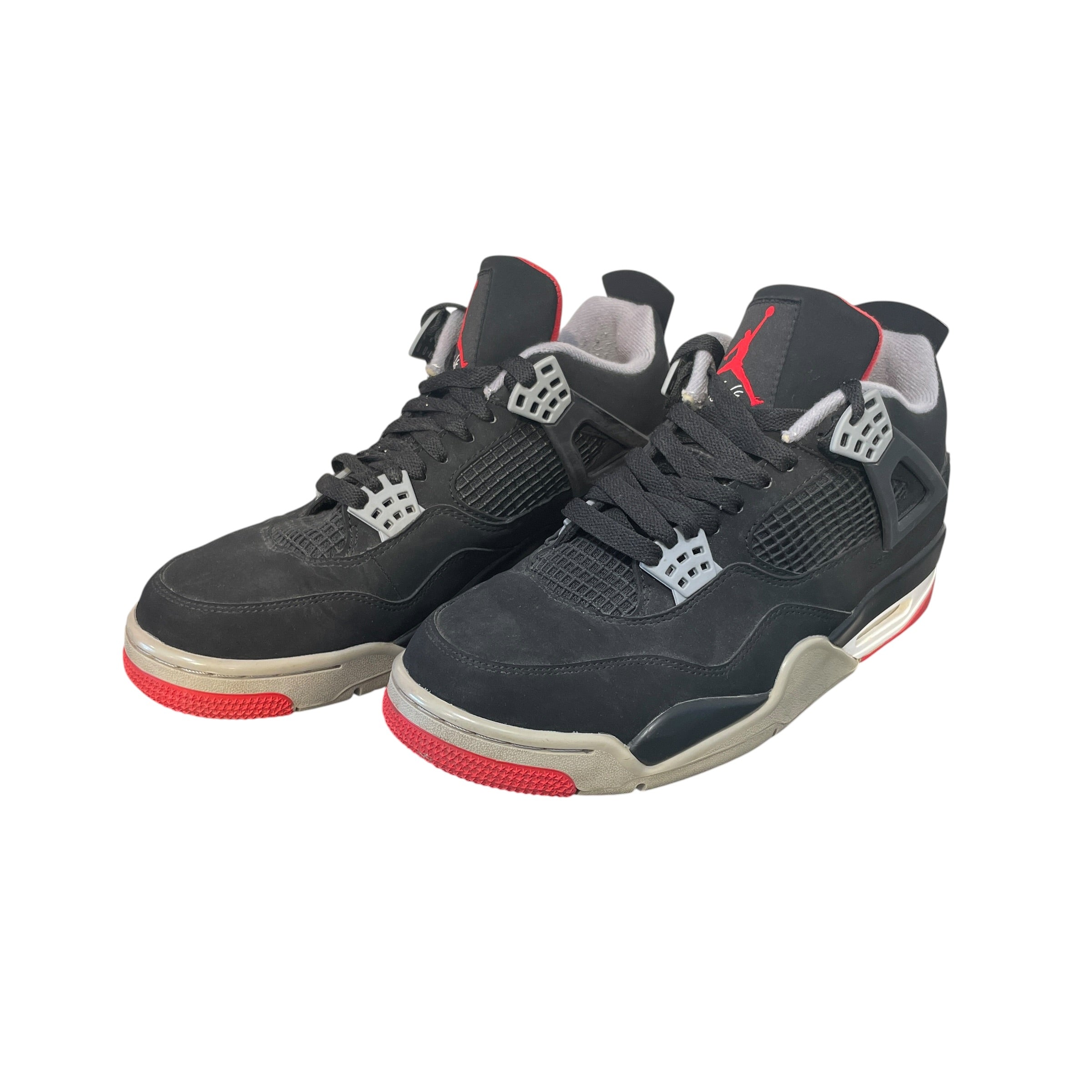 JORDAN BRAND/Low-Sneakers/US 9.5/Suede/BLK/Jordan 4 Bred view 2