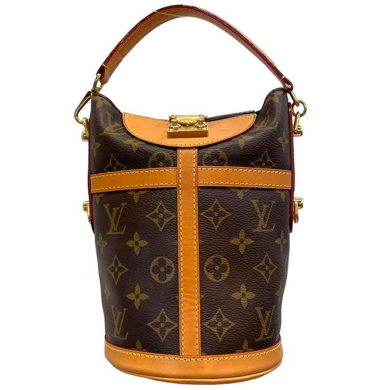 LOUIS VUITTON/Cross Body Bag/Monogram/Leather/BRW/Duffle Bucket Bag