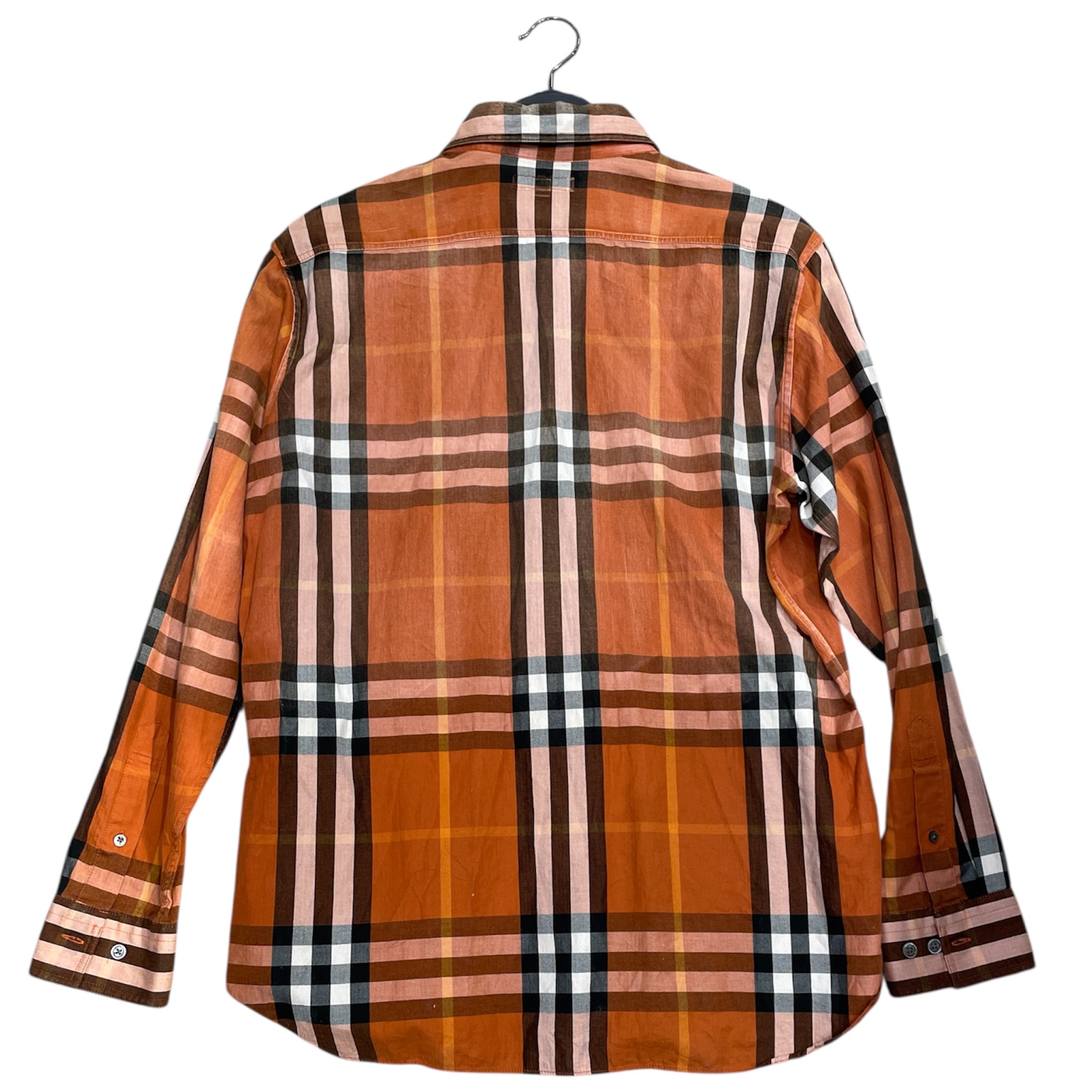 BURBERRY LONDON/LS Shirt/L/Cotton/ORN/Plaid/ view 2