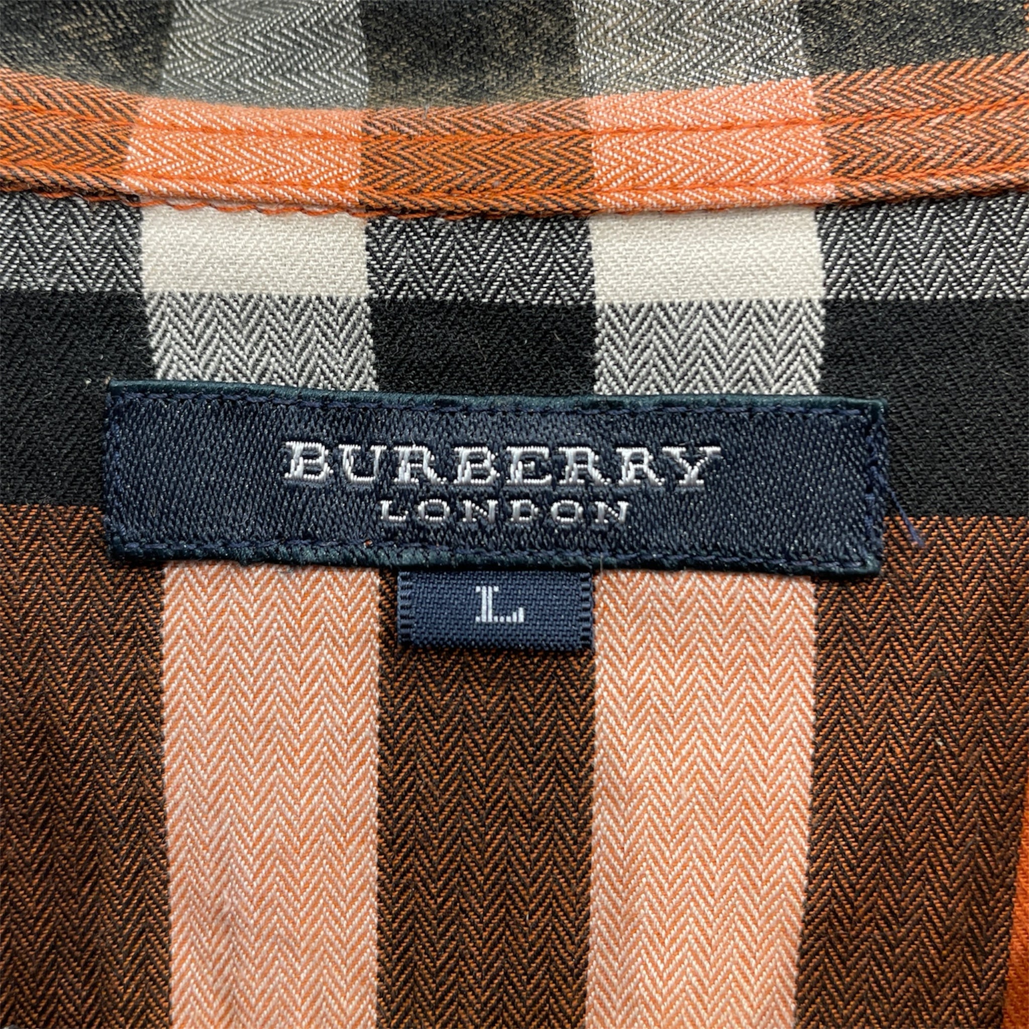 BURBERRY LONDON/LS Shirt/L/Cotton/ORN/Plaid/ view 3