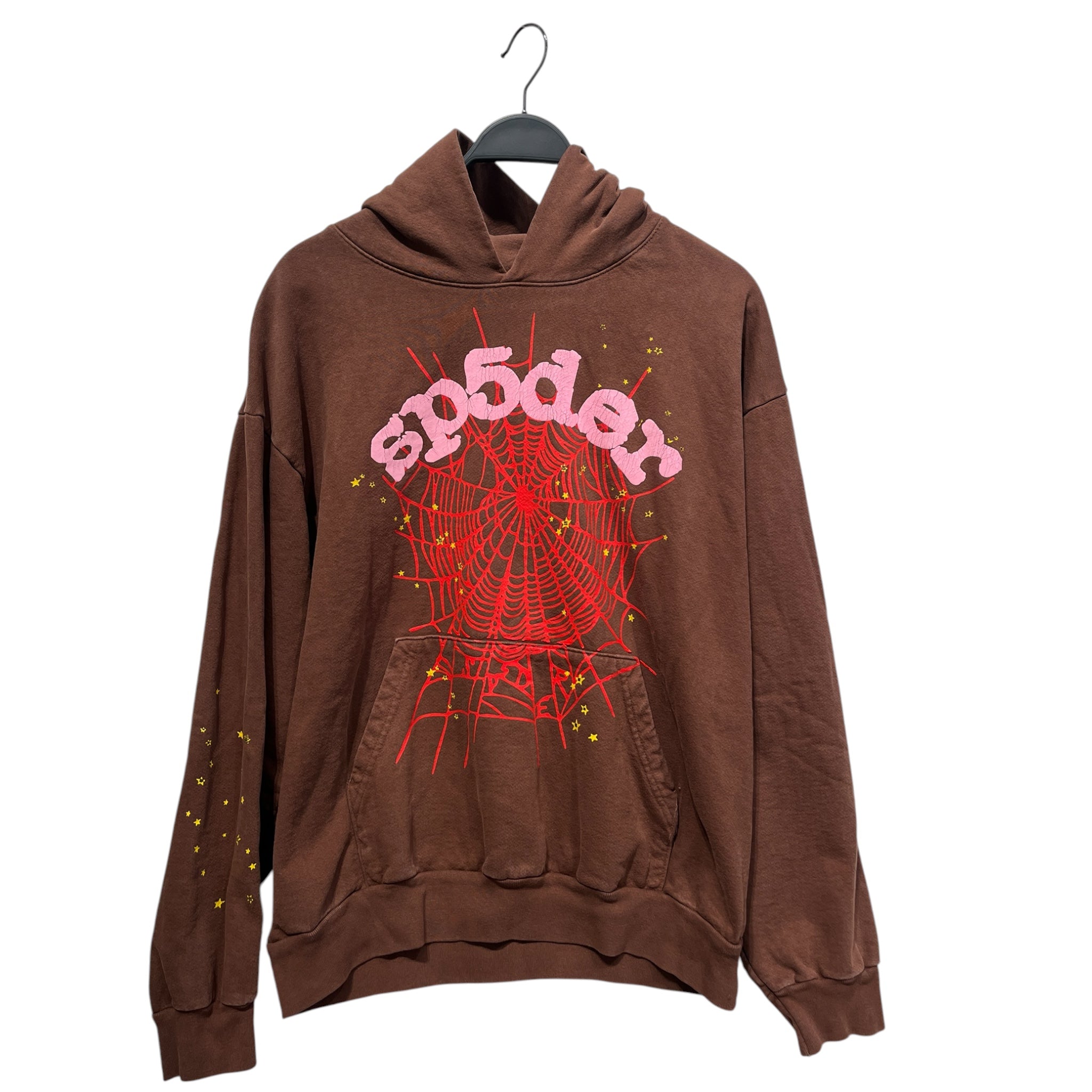 Sp5der/Hoodie/XL/Graphic/Cotton/BRW/red pink brown view 1