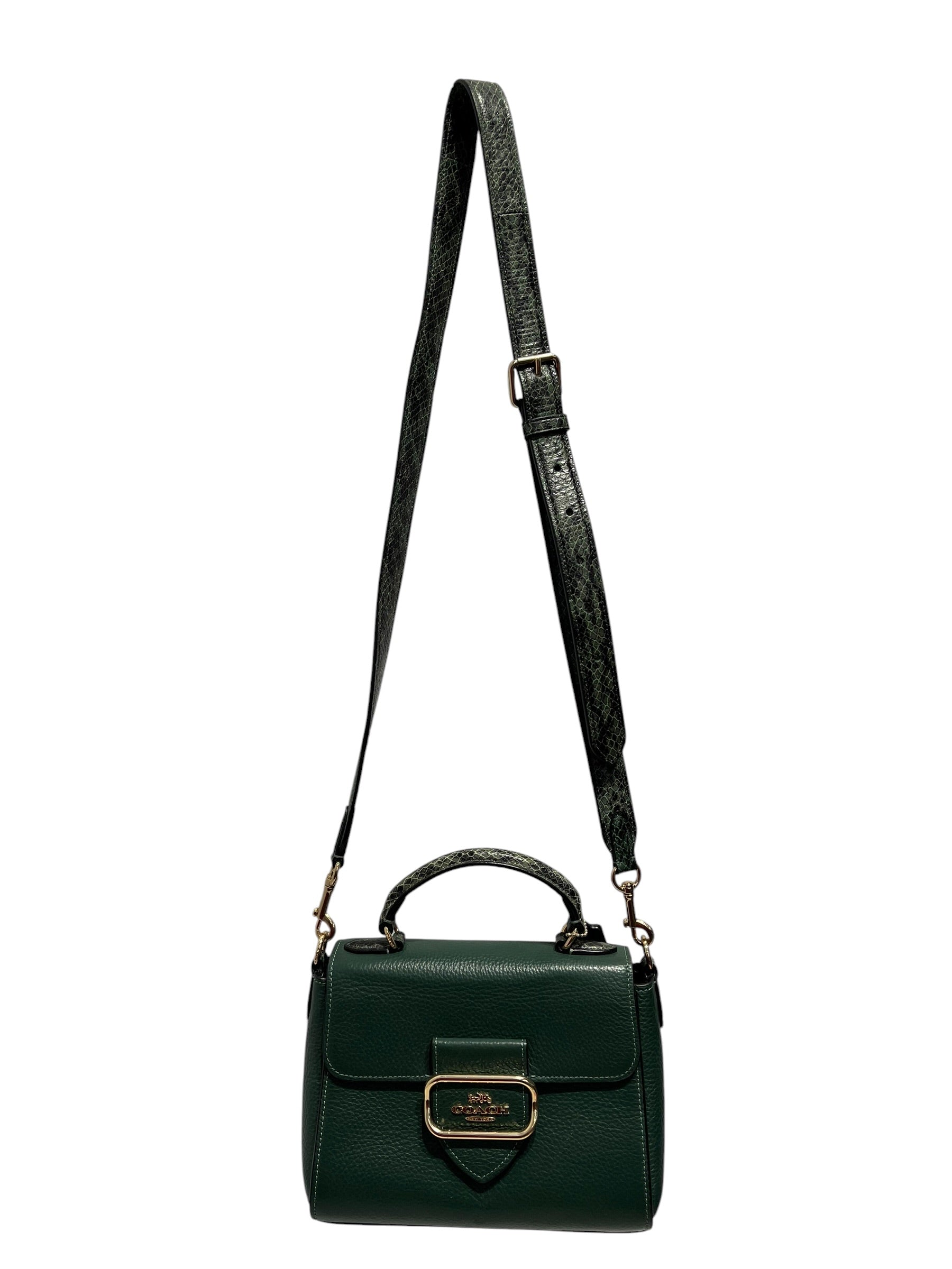 COACH/Hand Bag/Leather/GRN/Morgan Top handle satchel view 1
