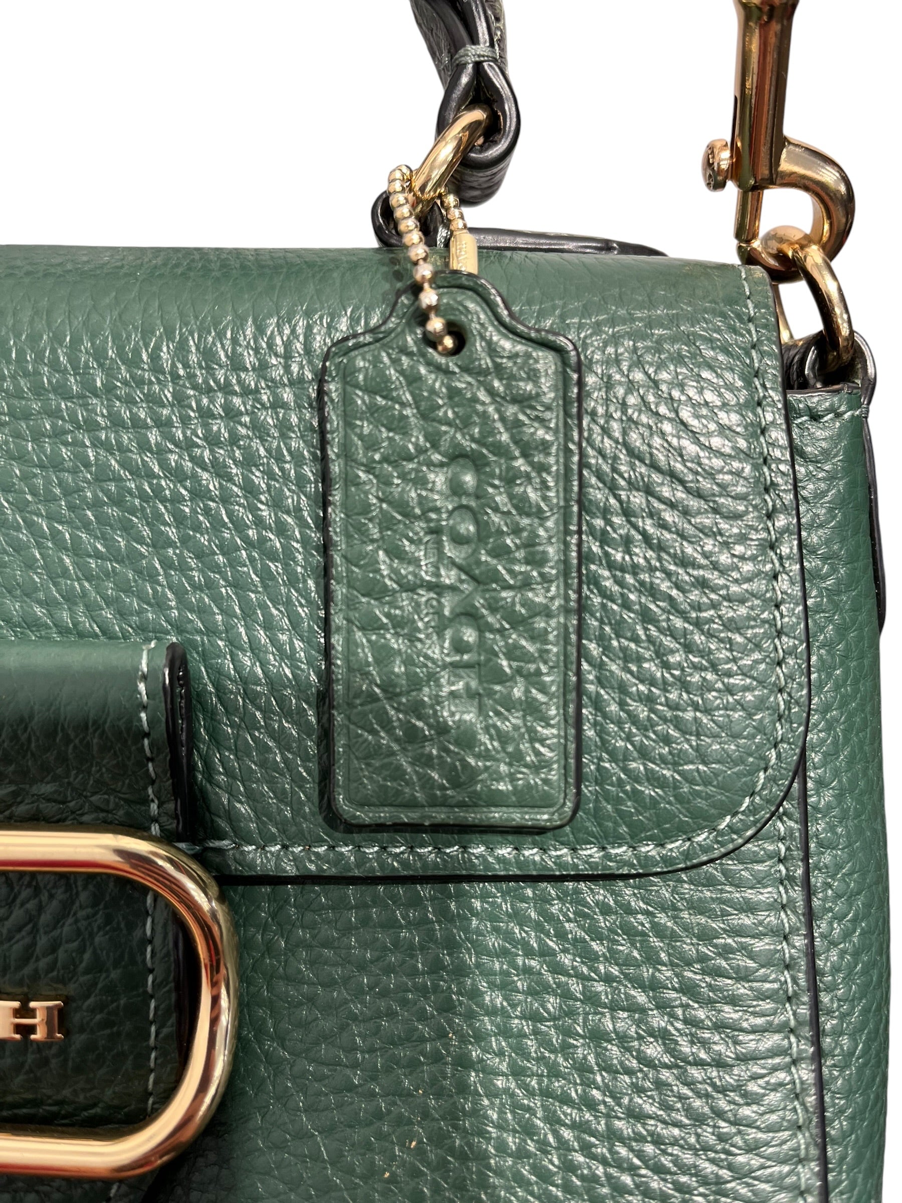 COACH/Hand Bag/Leather/GRN/Morgan Top handle satchel view 6