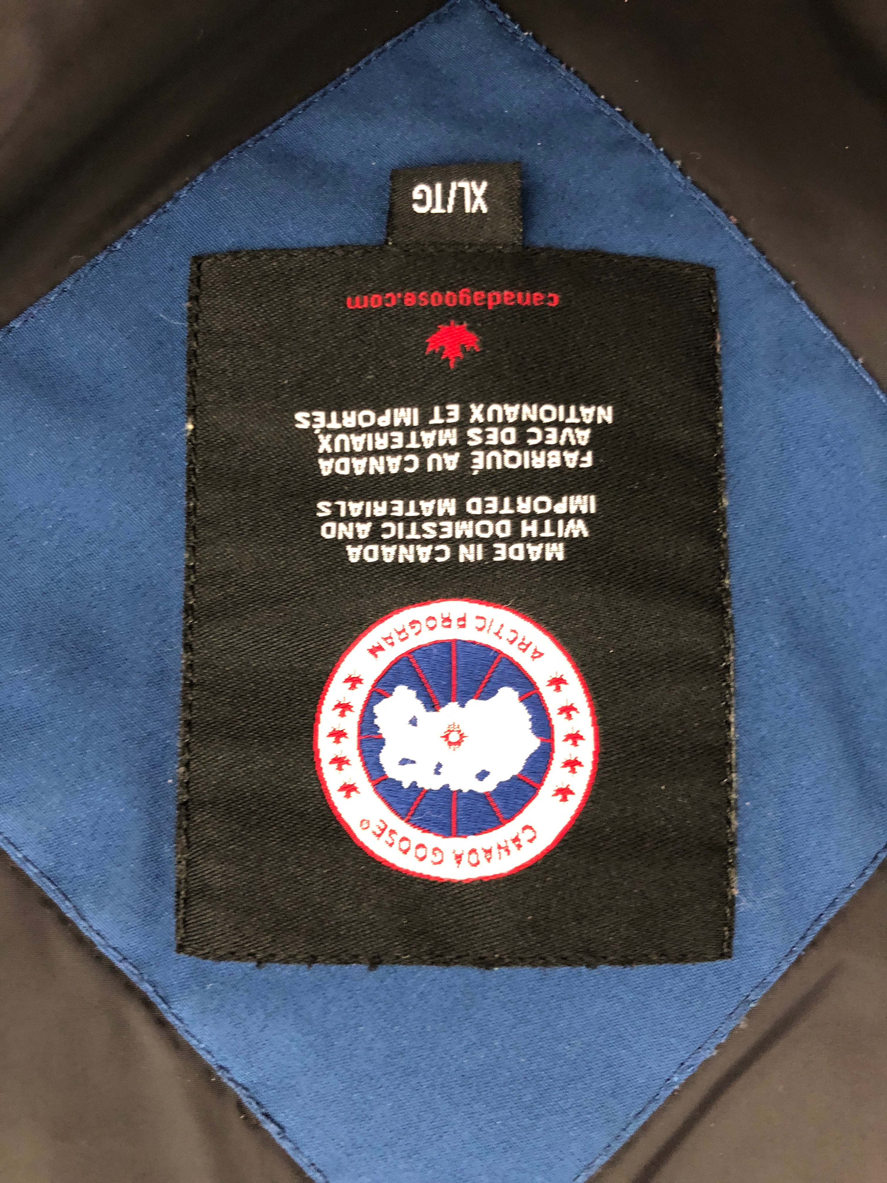 CANADA GOOSE/Mod Parka/XL/Nylon/BLU/2580M fur hood view 3