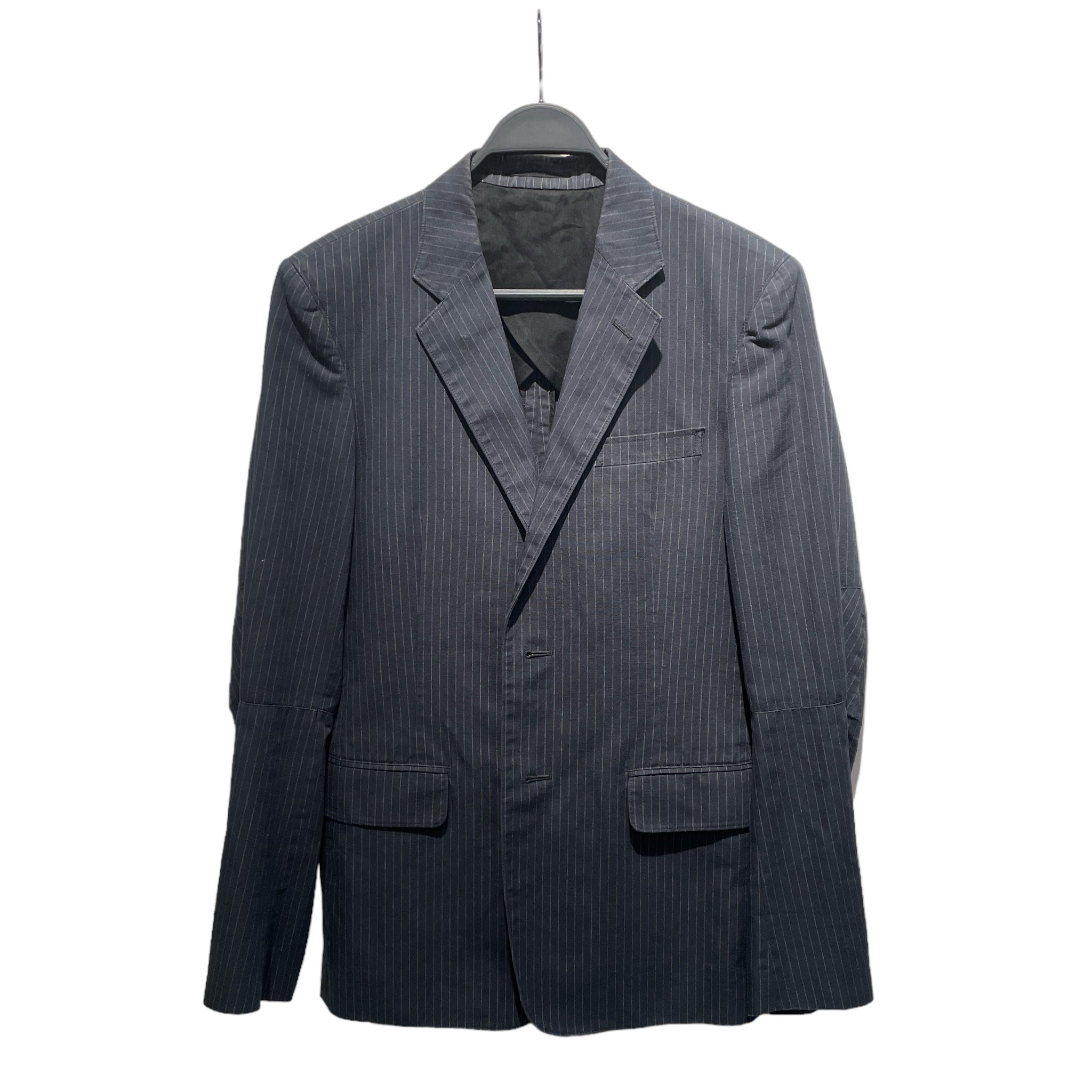 Helmut Lang/Tailored Jkt/38/Navy/Cotton/Stripe/ view 1