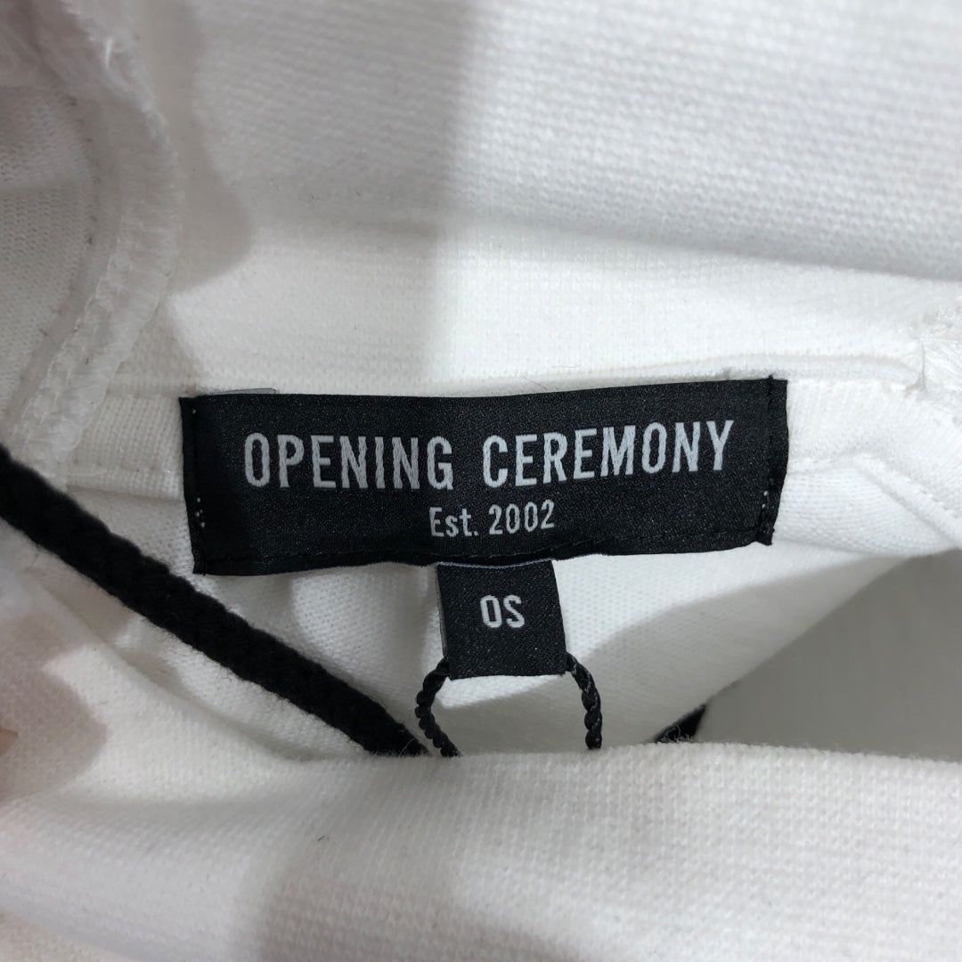 OPENING CEREMONY/T-Shirt/OS/Cotton/WHT/High Neck/Black Lace-Up Pablo Top view 5
