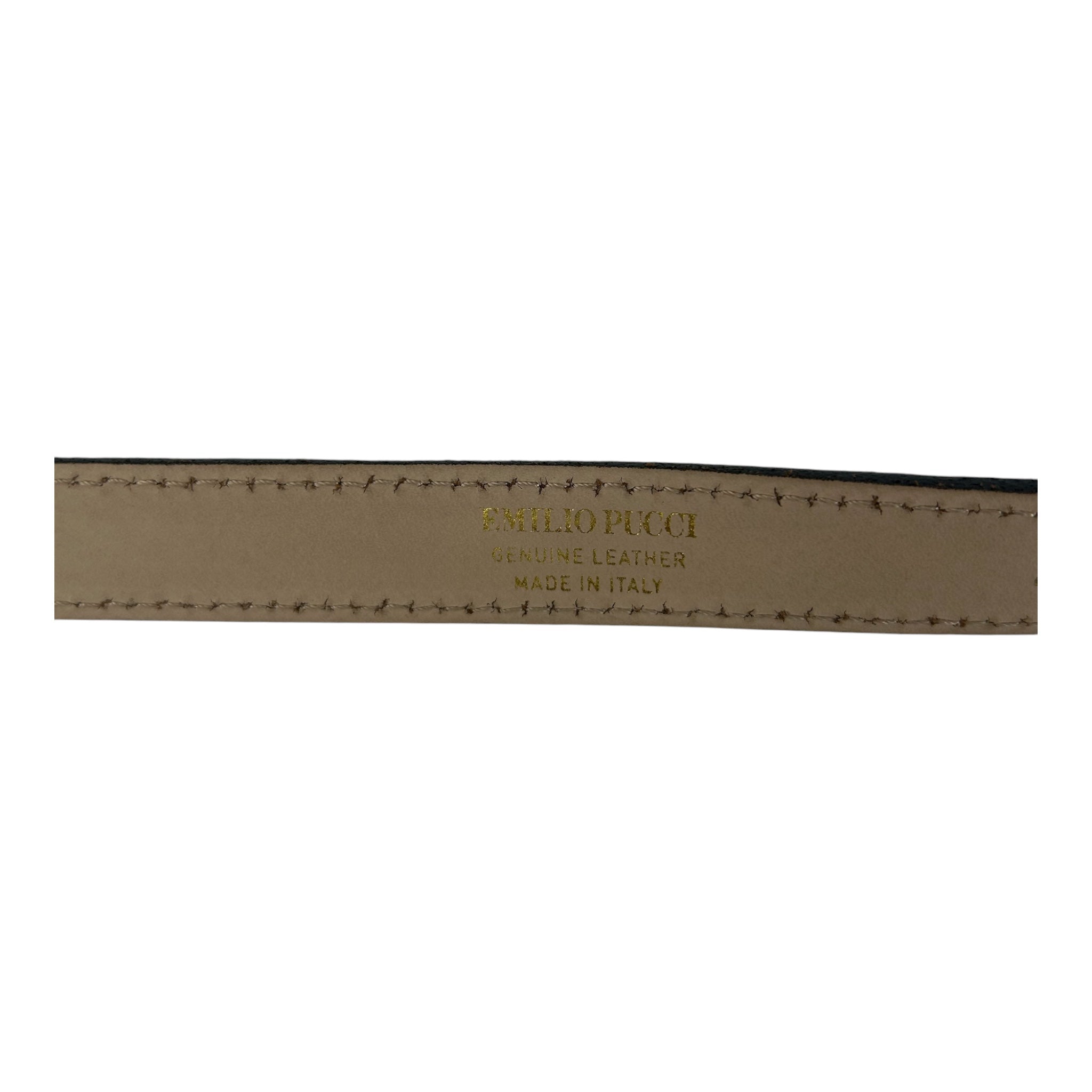 EMILIO PUCCI/Belt/Leather/BLK/L's/GOLD BUCKLE THIN BELT view 3