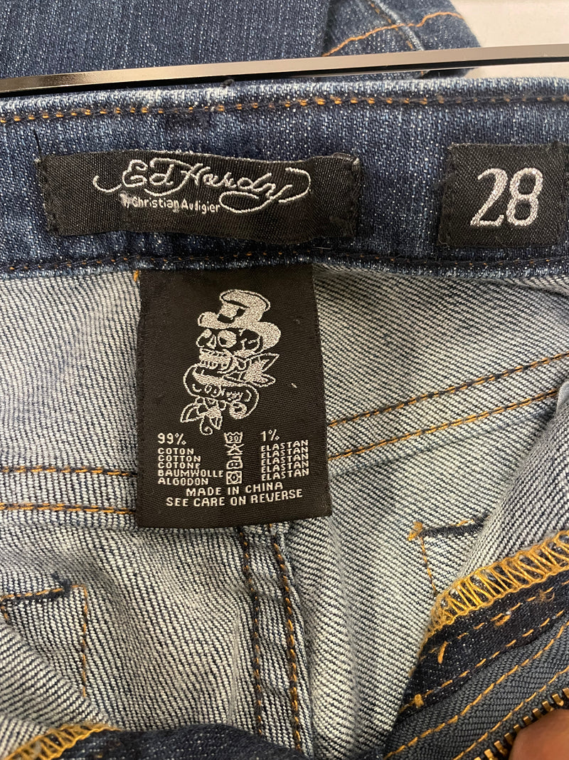 Ed Hardy/Bottoms/28/Graphic/Denim/NVY/GEMSTONE PANTHER