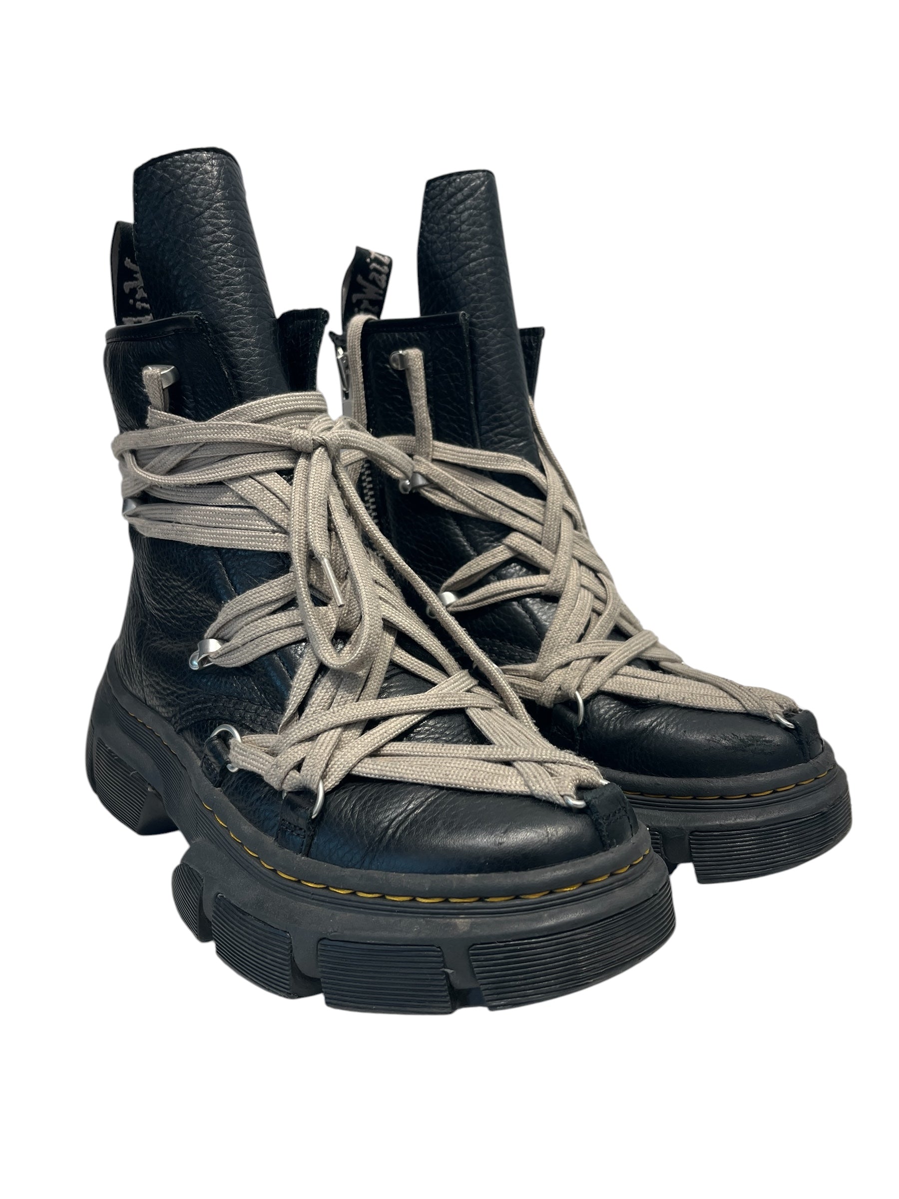Dr.Martens/Rick Owens/Biker Boots/US 9/BLK/LEATHER BIKER BOOTS view 1