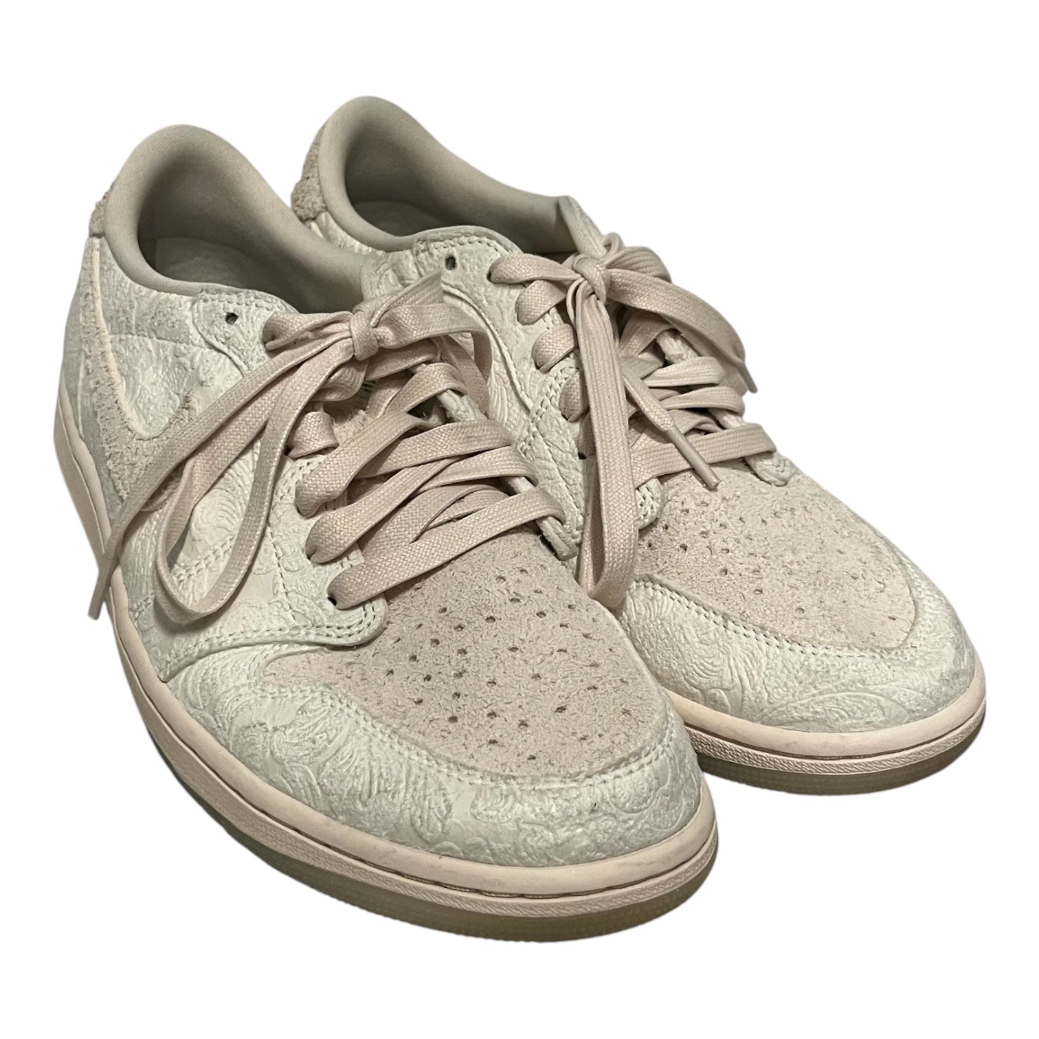 JORDAN BRAND/Low-Sneakers/US 10.5/Floral Pattern/Suede/WHT/1 LOW FZ0455200 view 1