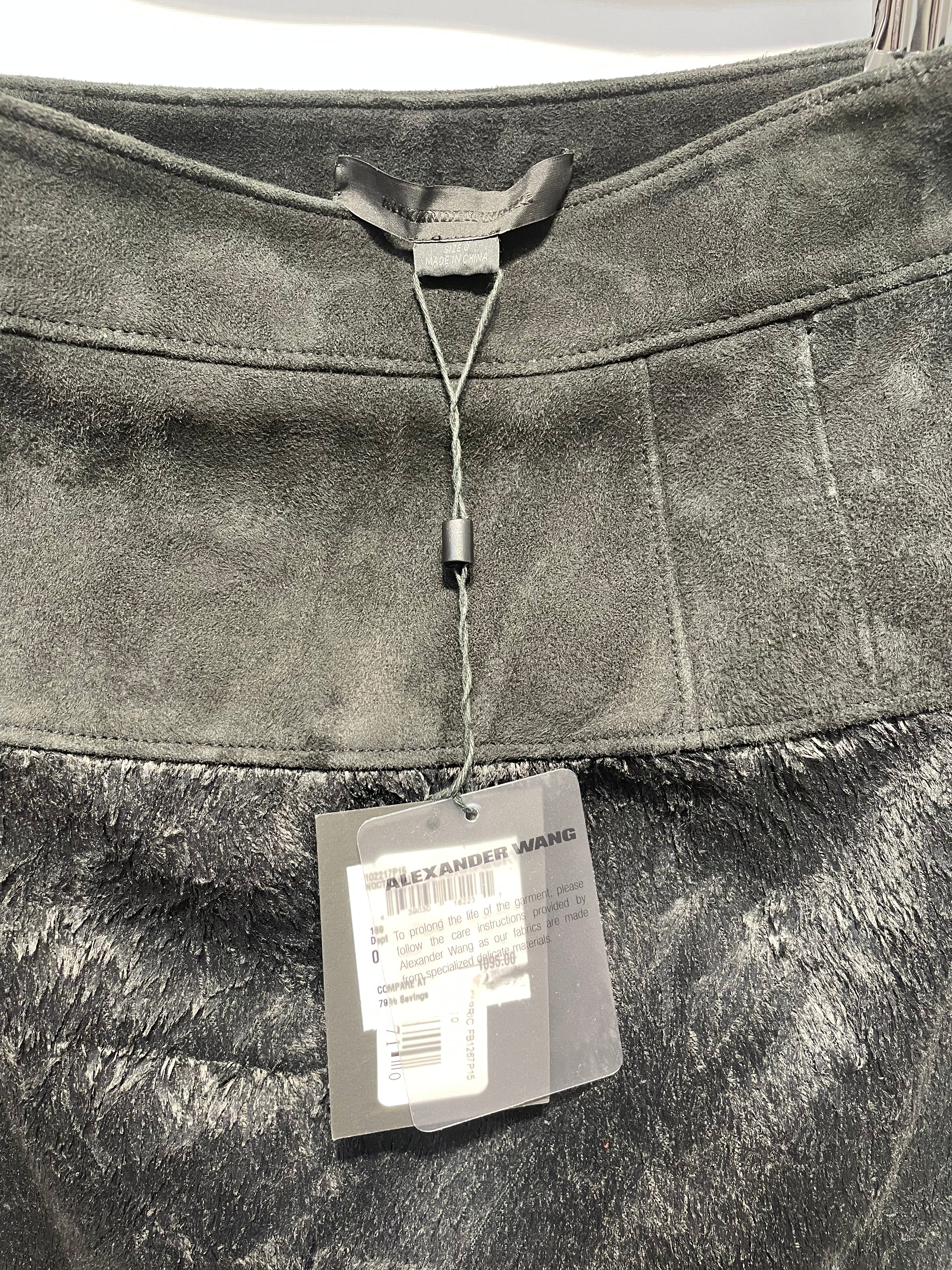 Alexander Wang/Skirt/0/Leather/BLK/FUR view 3