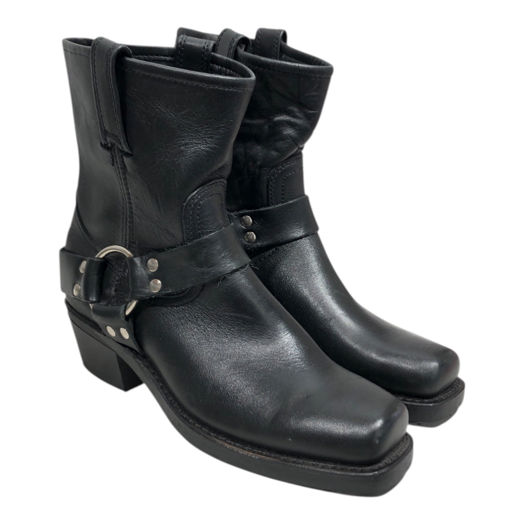FRYE/Biker Boots/US 7/Leather/BLK/8R Harness Boot view 1