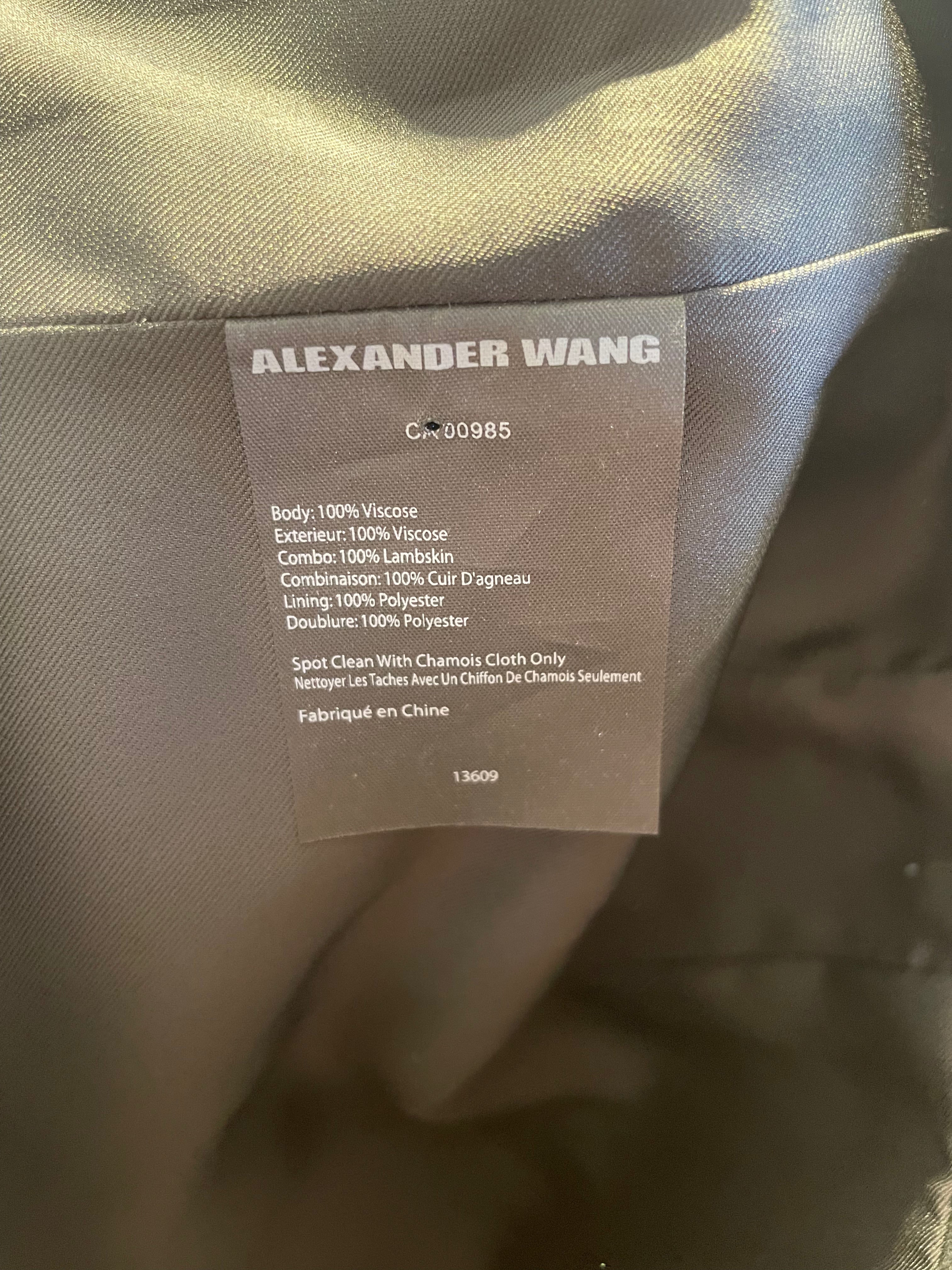 Alexander Wang/Skirt/0/Leather/BLK/FUR view 4