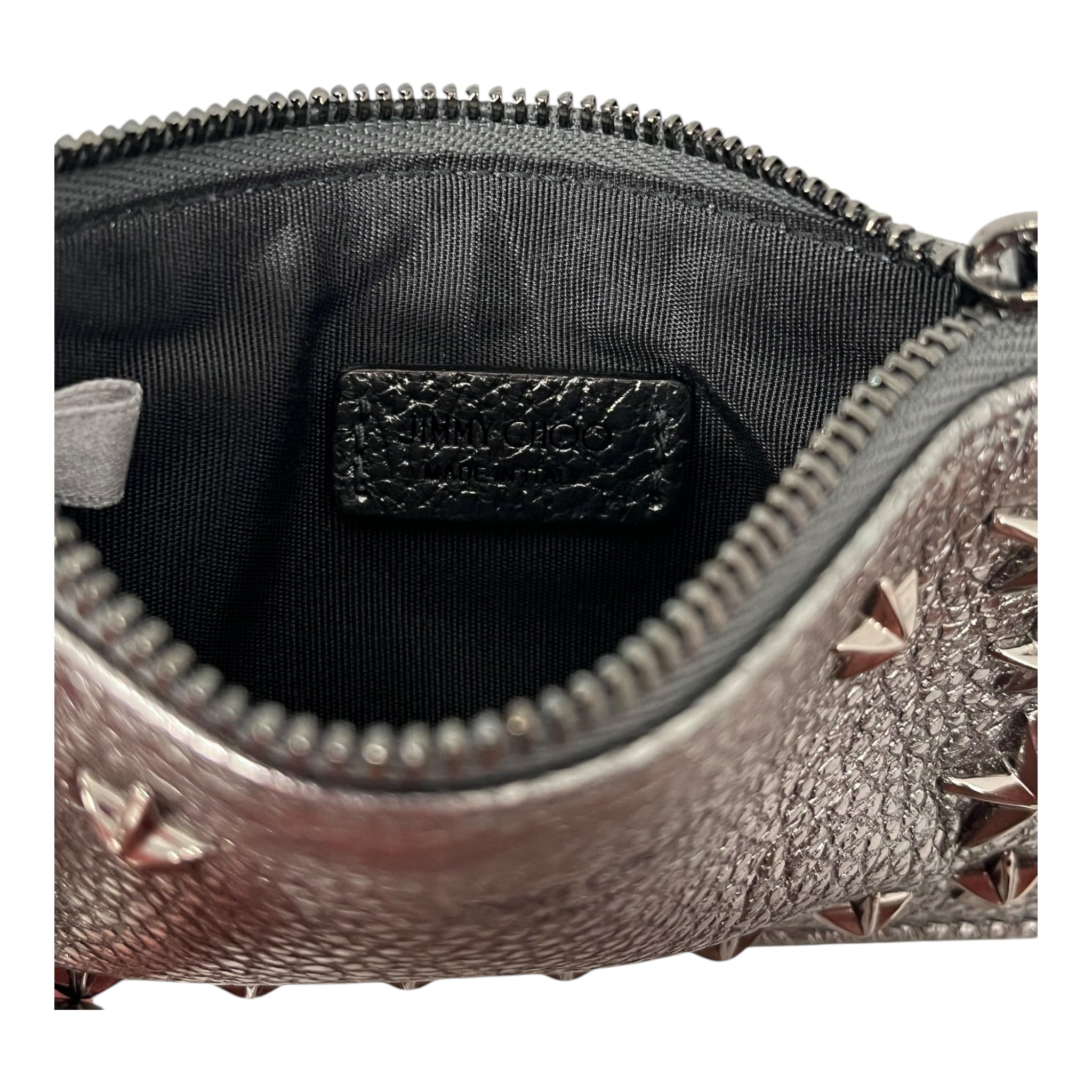JIMMY CHOO/Coin Wallet/Leather/SLV/SILVER STAR STUDS view 4