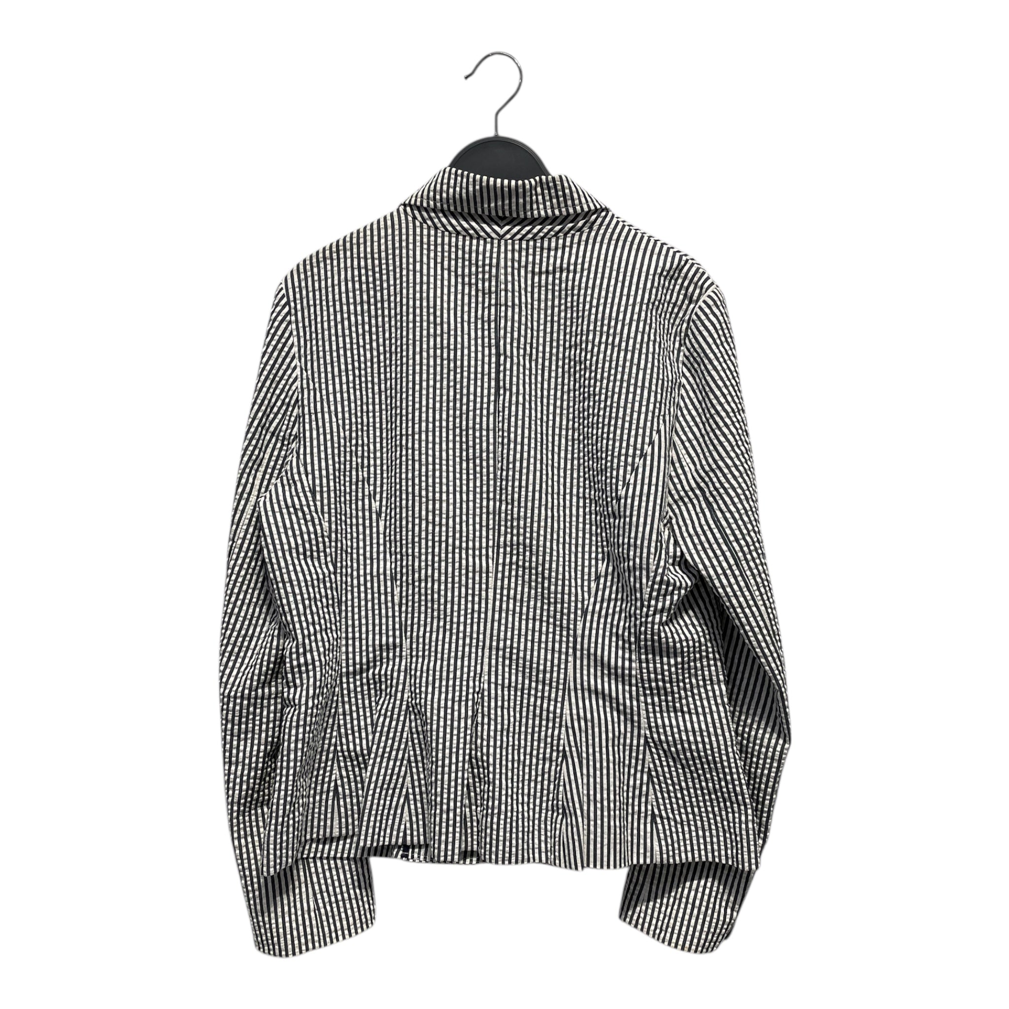 sandro/Tailored Jkt/M/Cotton/WHT/Stripe/black pin stripe view 2