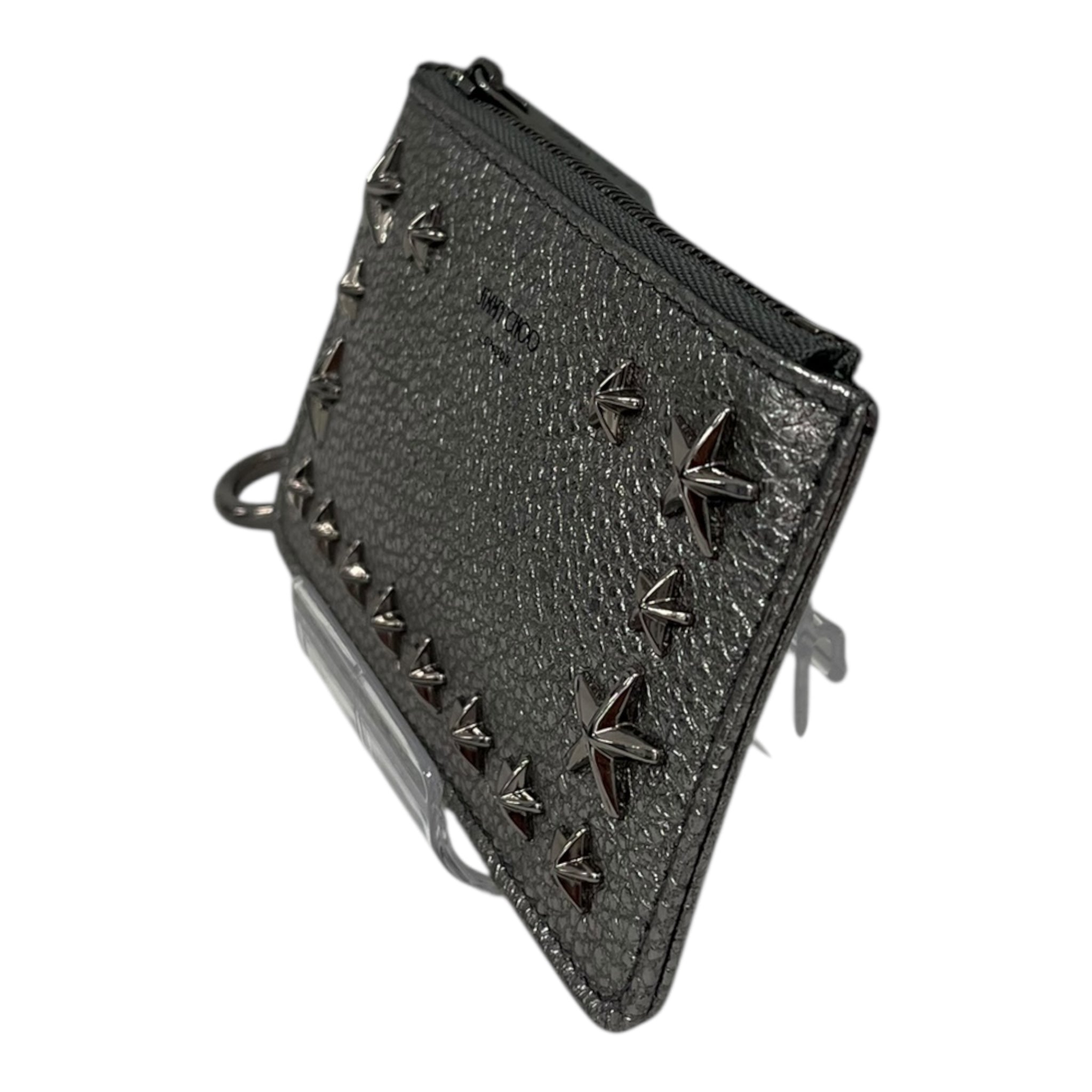 JIMMY CHOO/Coin Wallet/Leather/SLV/SILVER STAR STUDS view 1