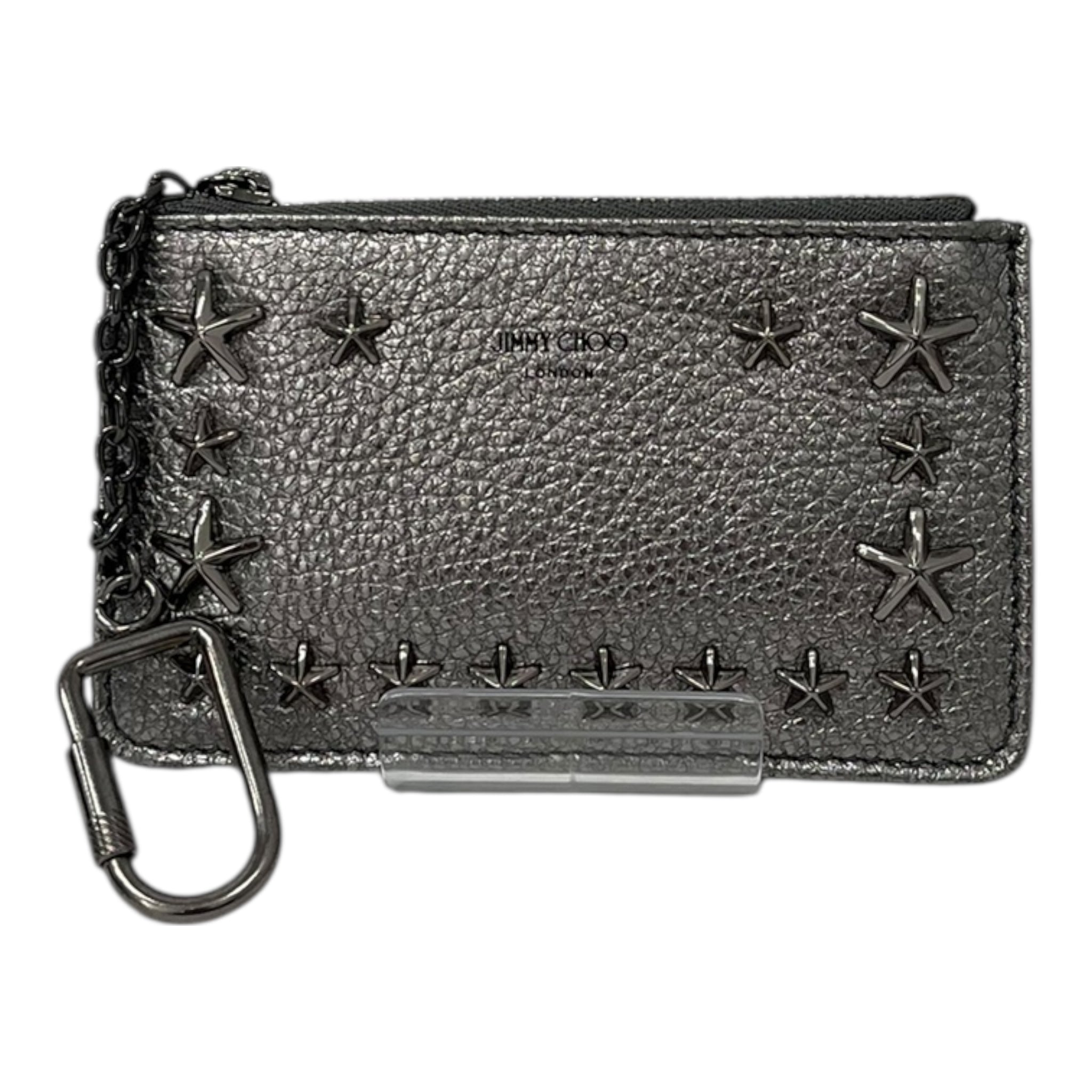 JIMMY CHOO/Coin Wallet/Leather/SLV/SILVER STAR STUDS view 2