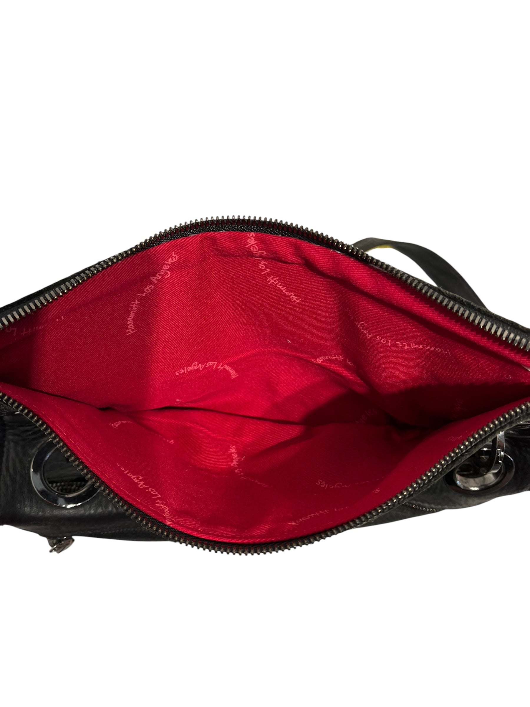 Hammitt/Cross Body Bag/Leather/BLK/Red Int. SIlver Hardware view 3