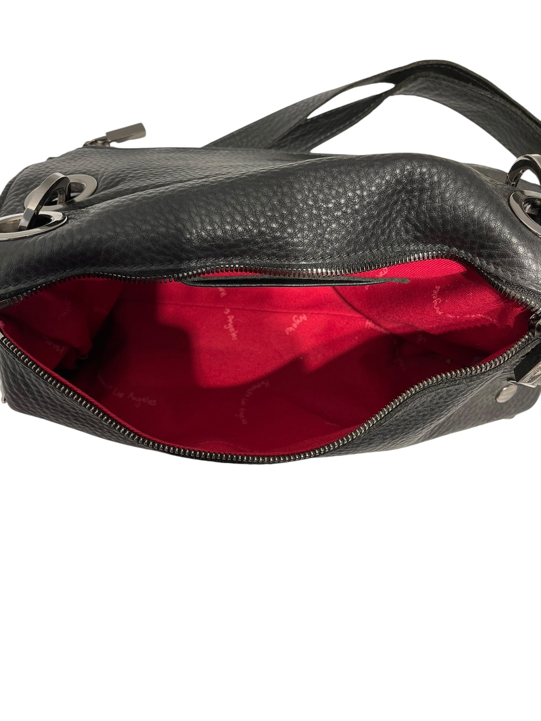 Hammitt/Cross Body Bag/Leather/BLK/Red Int. SIlver Hardware view 4