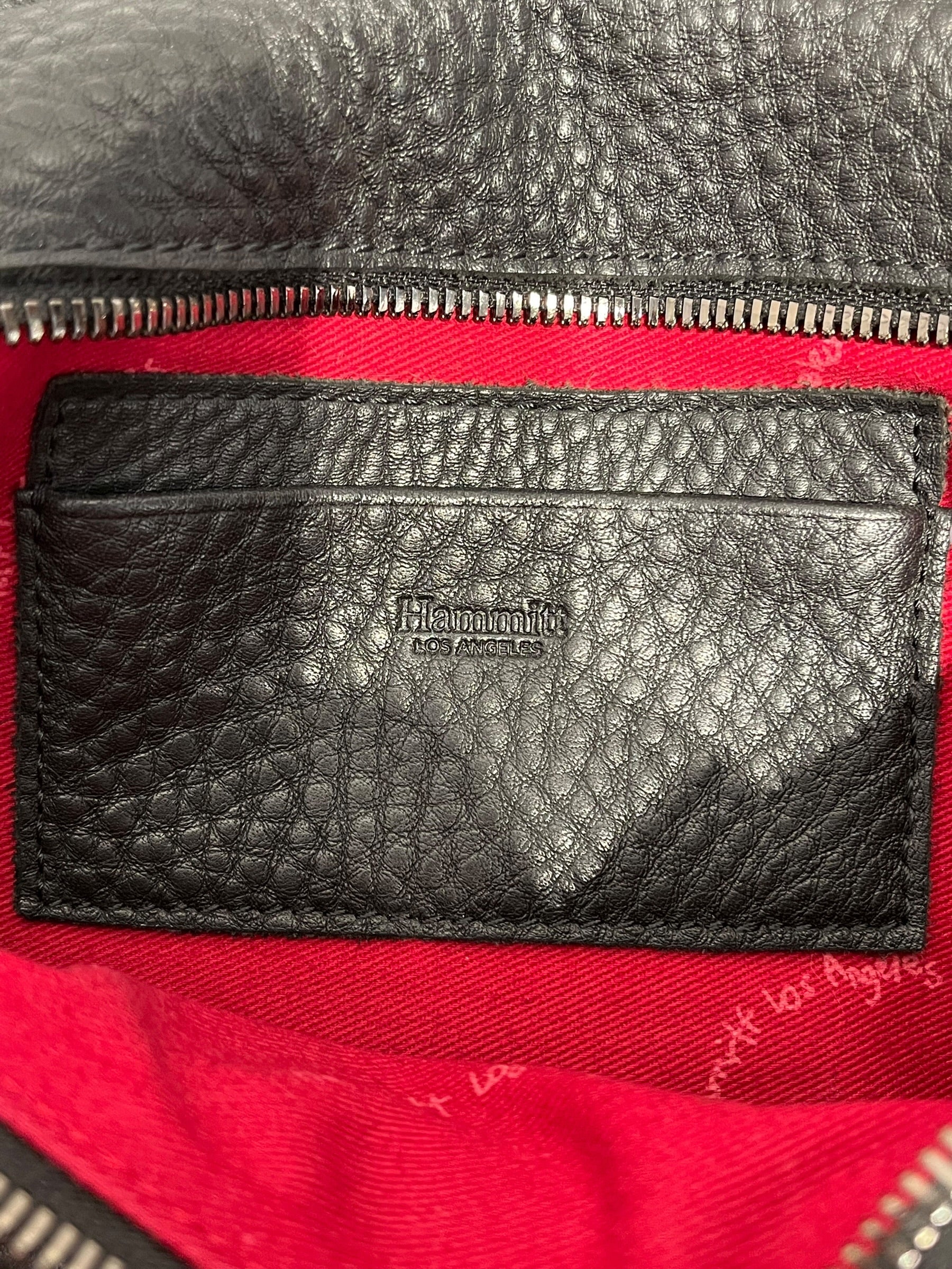 Hammitt/Cross Body Bag/Leather/BLK/Red Int. SIlver Hardware view 7