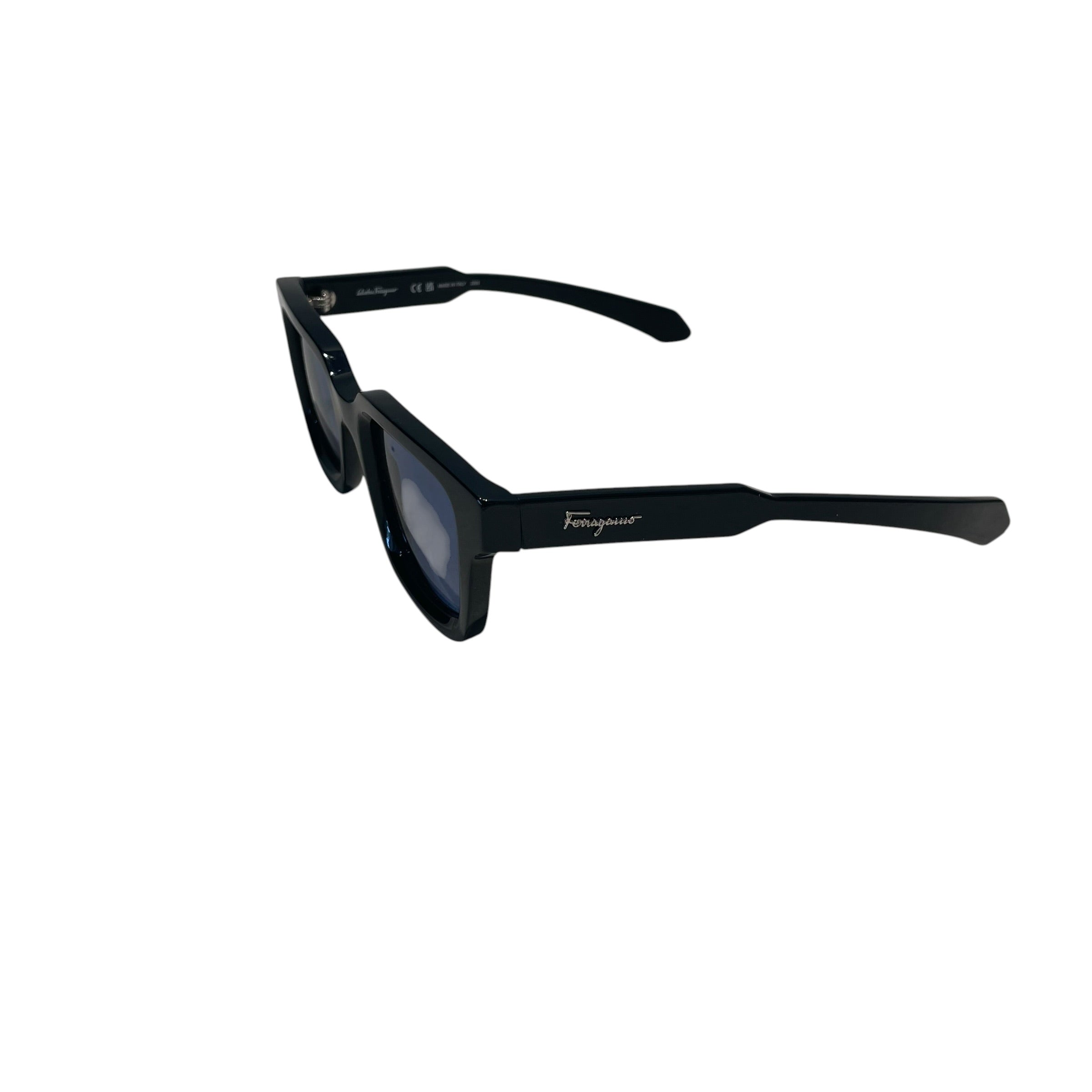 Salvatore Ferragamo/Sunglasses/Water-Buffalo Horn/BLK/ Acetate Square Sunglasses view 2