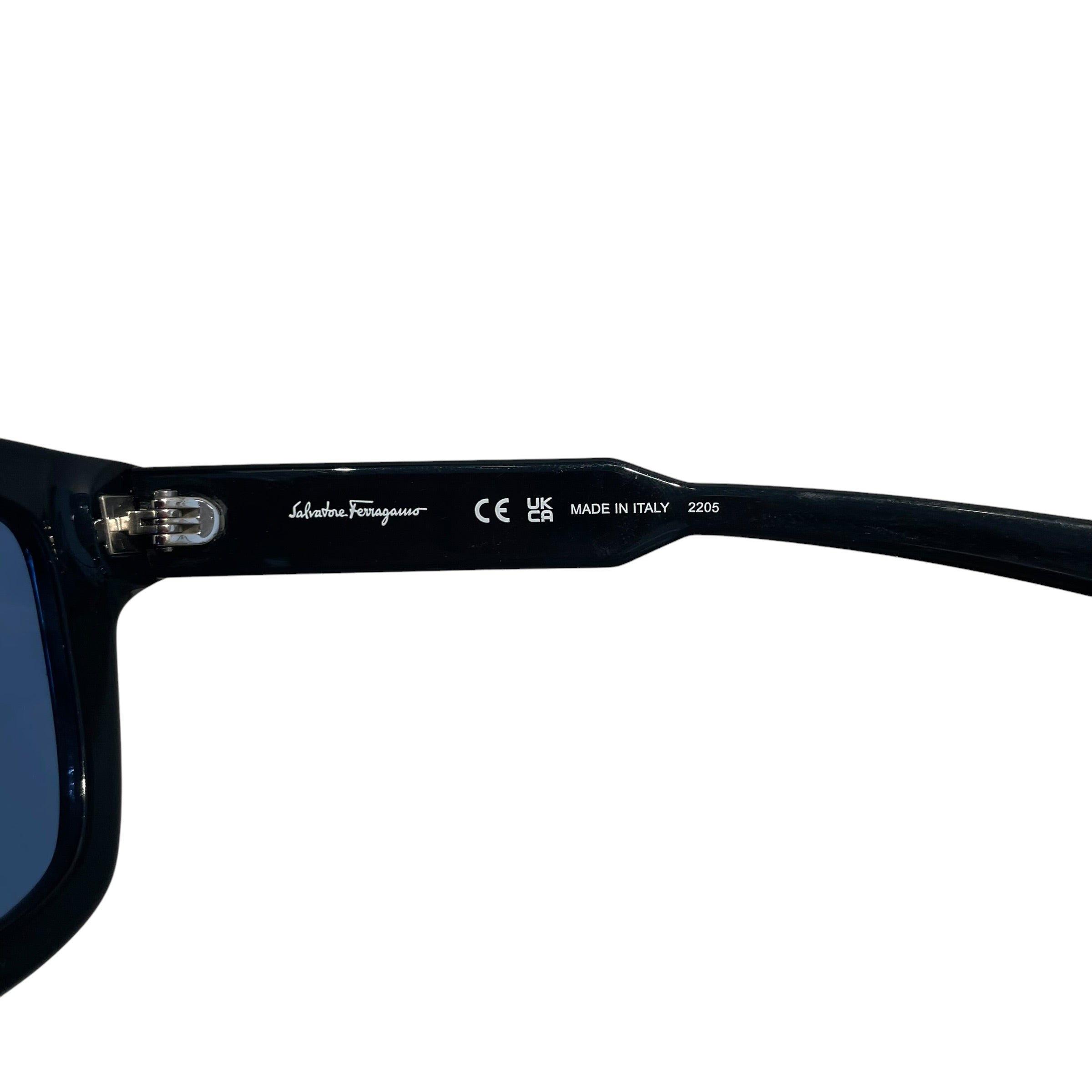Salvatore Ferragamo/Sunglasses/Water-Buffalo Horn/BLK/ Acetate Square Sunglasses view 3