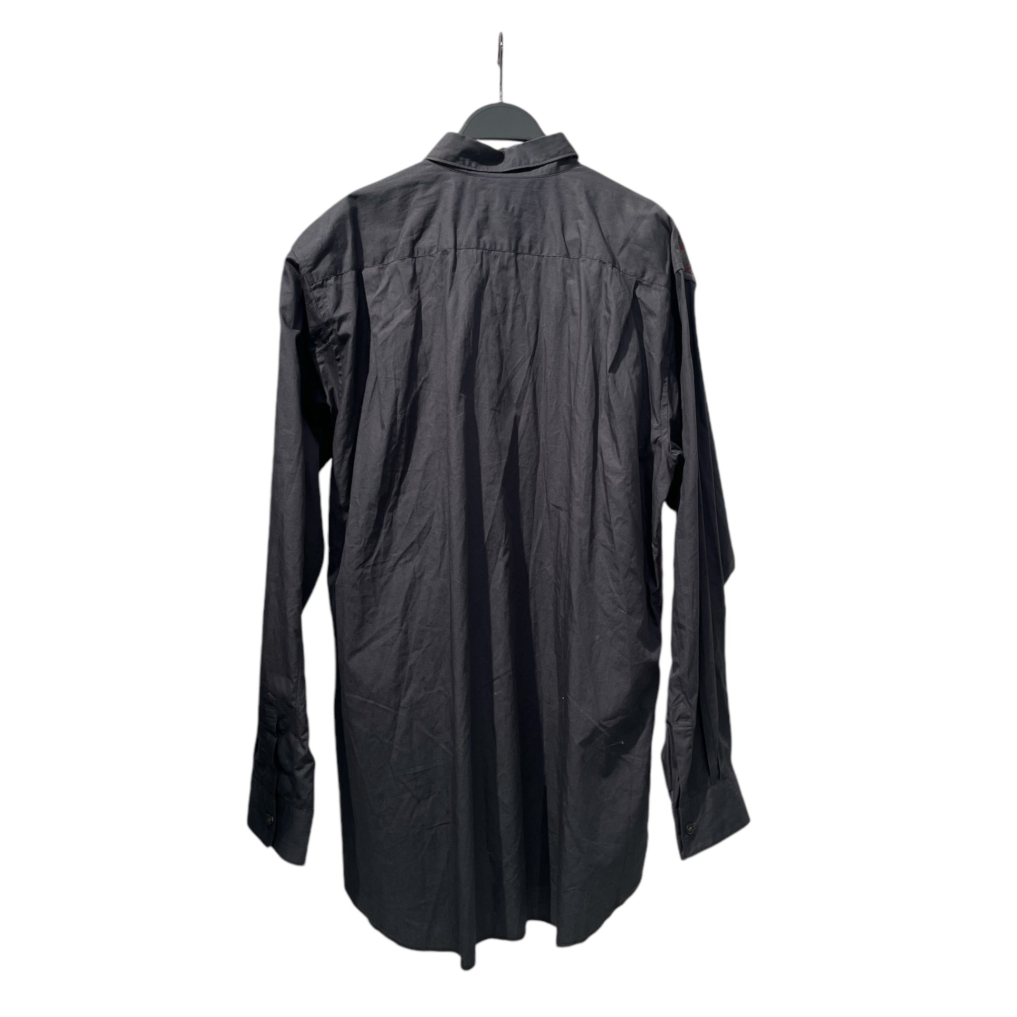 COMME des GARÇONS SHIRT/LS SHIRT/- -/Cotton/GRY/Plain/knit/button up w/ red lines view 2