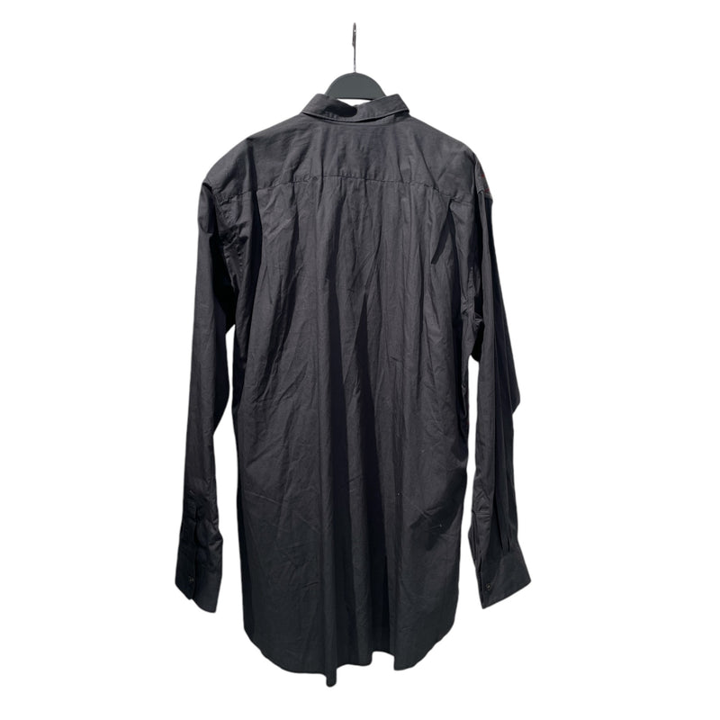 COMME des GARÇONS SHIRT/LS SHIRT/- -/Cotton/GRY/Plain/knit/button up w/ red lines