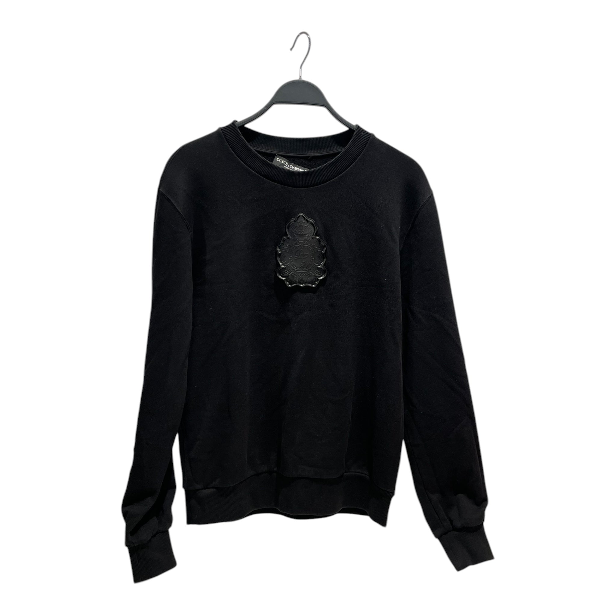DOLCE&GABBANA/Sweater/50/Cotton/BLK/rubberized chest patch view 1