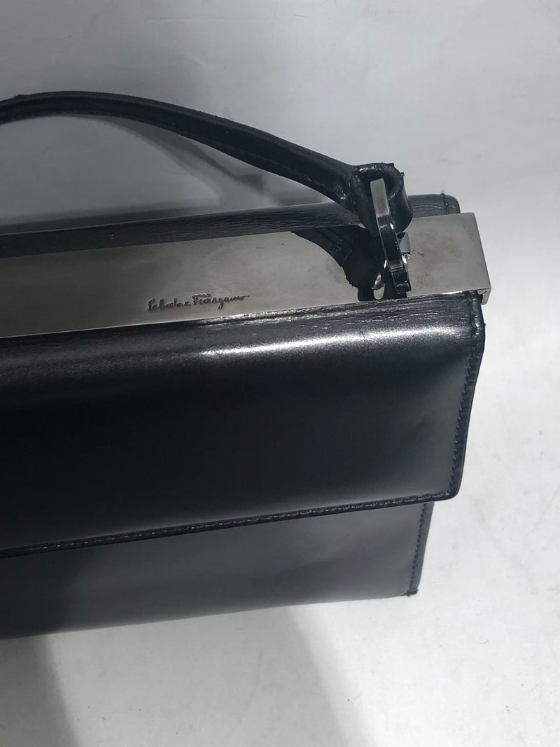 Salvatore Ferragamo/Hand Bag/Leather/BLK/