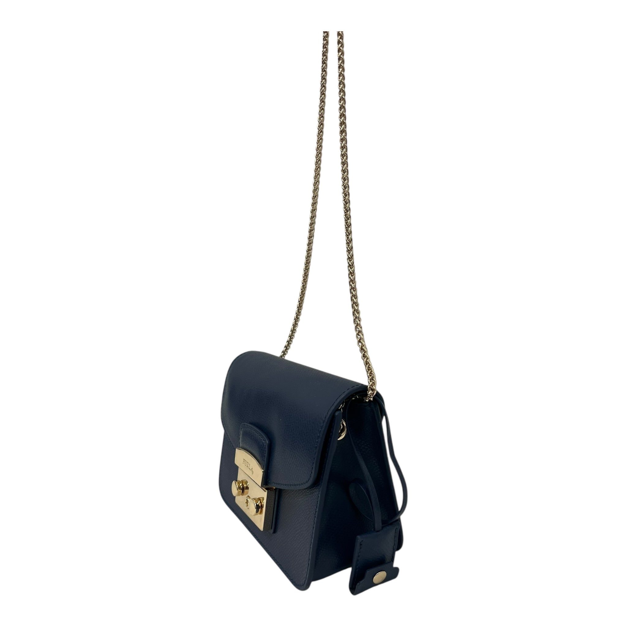 FURLA/Cross Body Bag/Leather/BLU/GOLD CLOSURE view 3