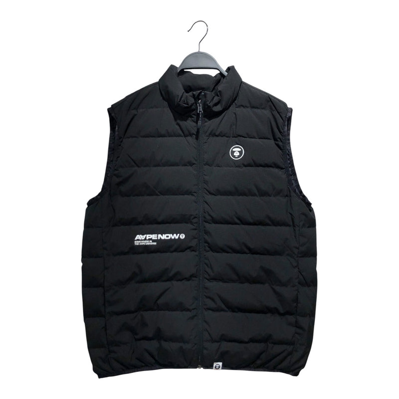 AAPE BY A BATHING APE/Puffer Vest/XL/Graphic/Polyester/BLK/