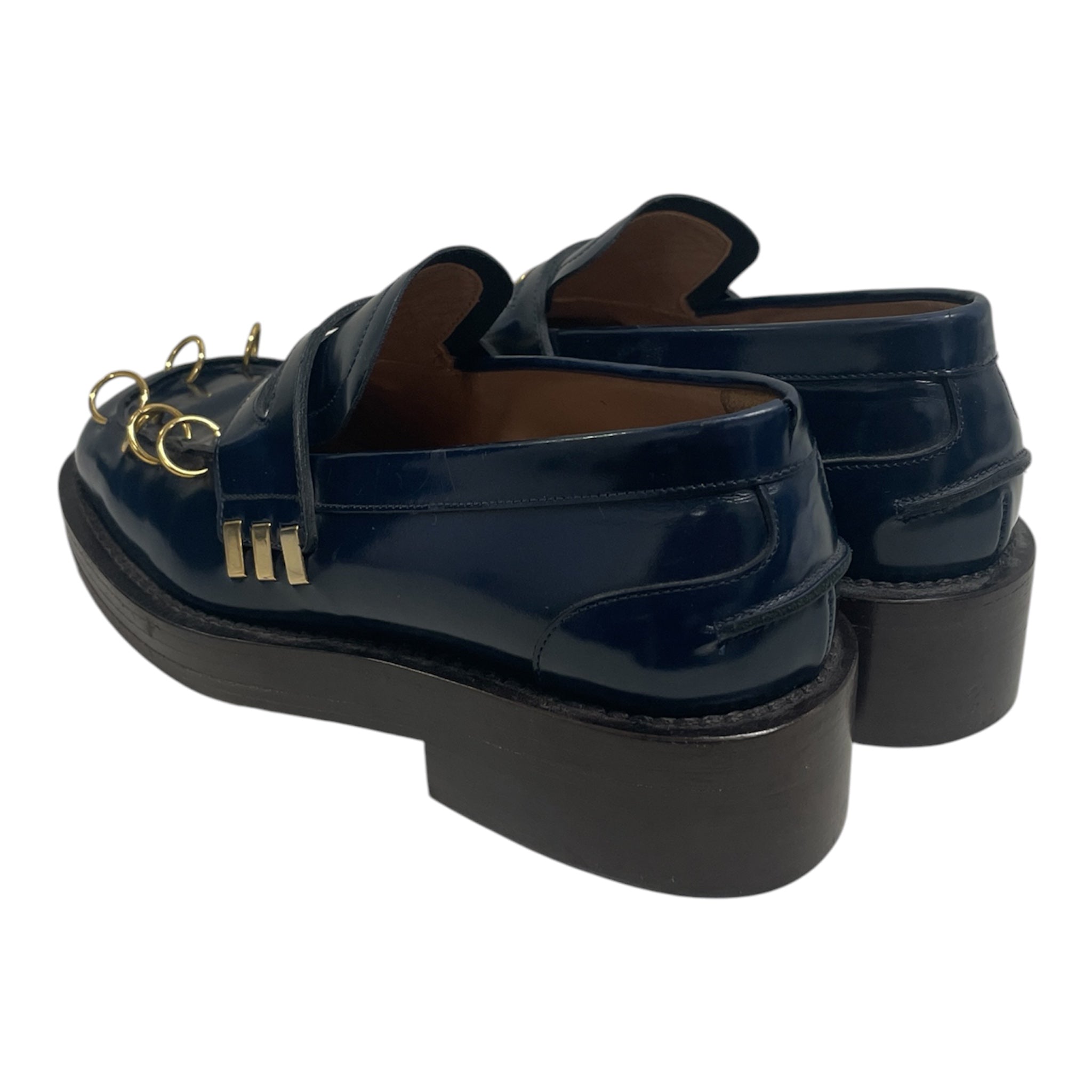 MARNI/Loafers/EU 35/Leather/NVY/PIERCEING view 2
