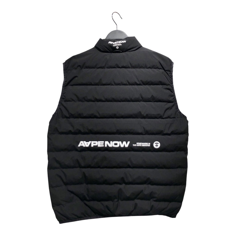 AAPE BY A BATHING APE/Puffer Vest/XL/Graphic/Polyester/BLK/