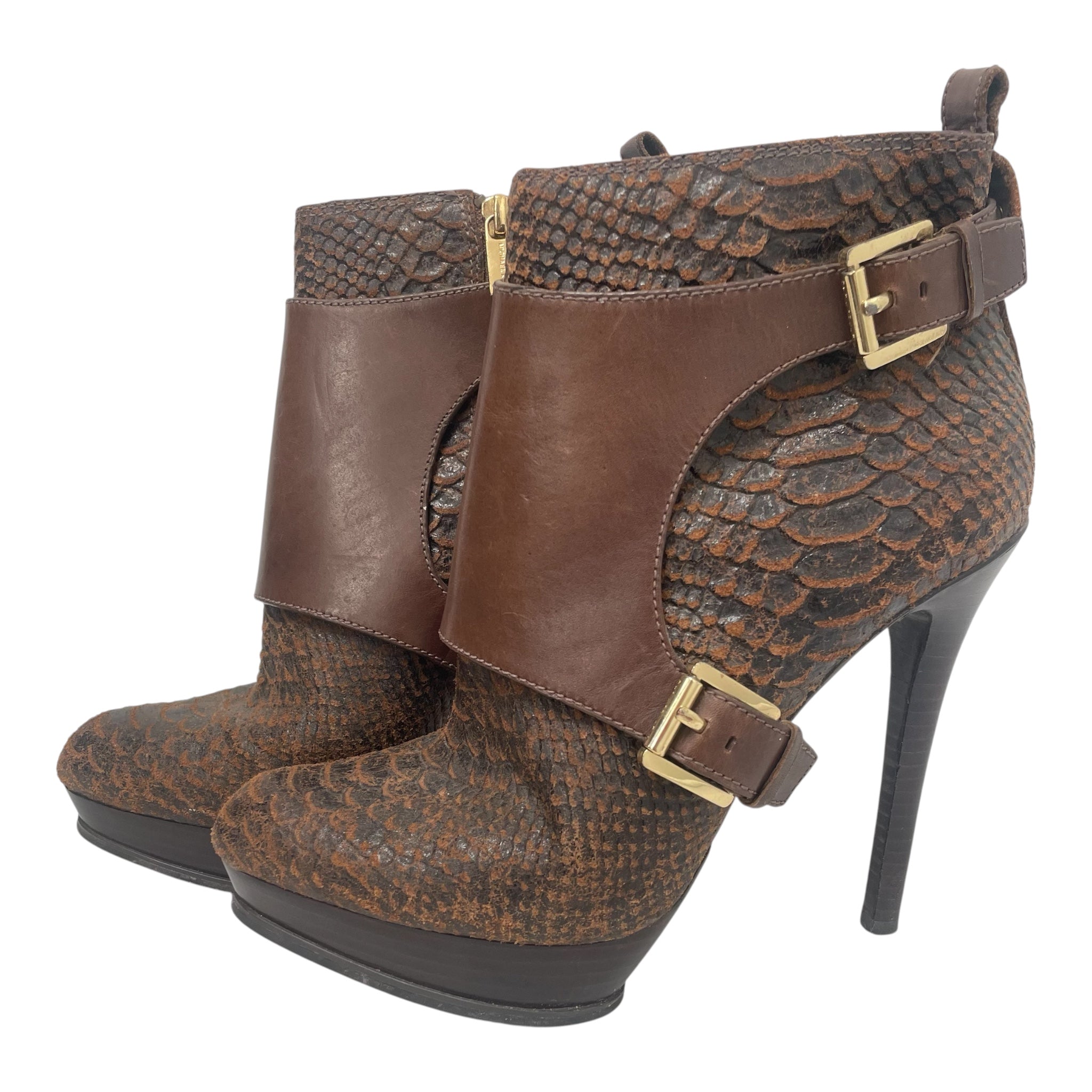 MICHAEL KORS/Heels/XXS/Leather/BRW/croccodile skill view 2