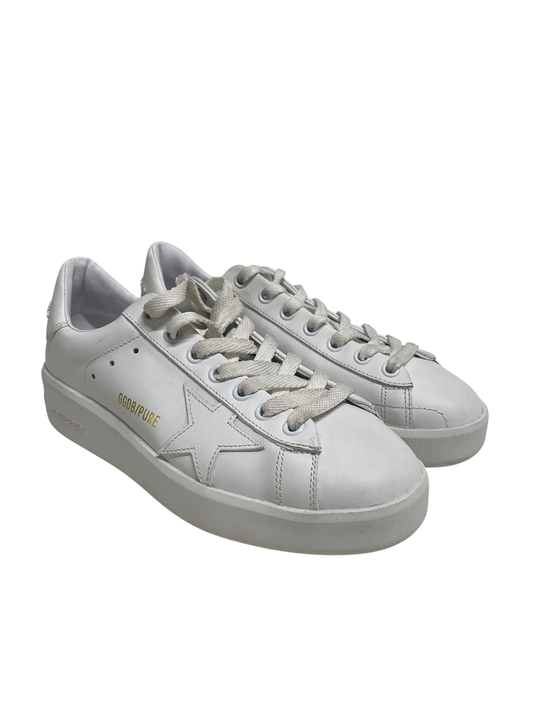 GOLDEN GOOSE/Low-Sneakers/US 5/Leather/WHT/ALL WHT/ WHT STAR view 1
