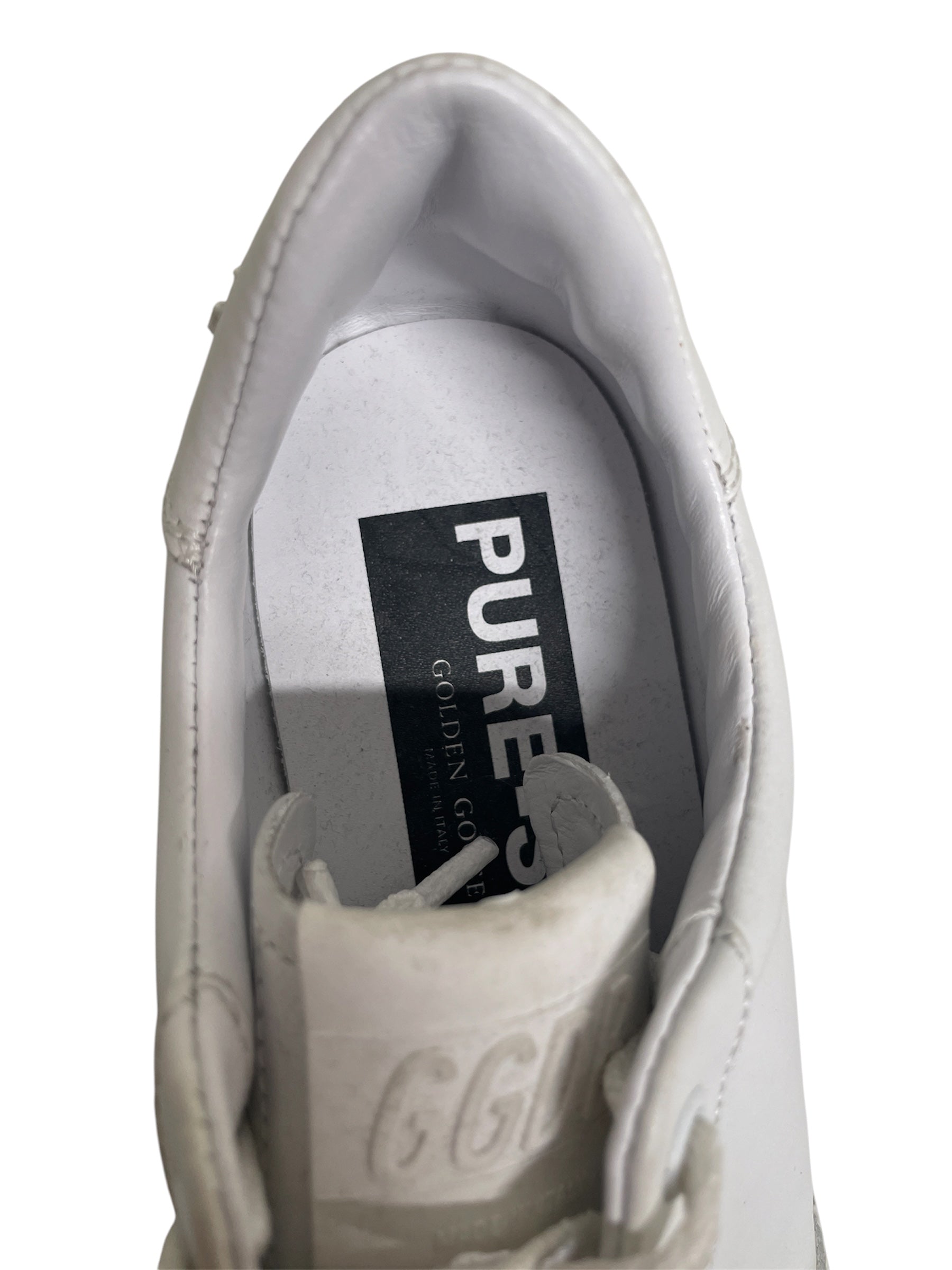 GOLDEN GOOSE/Low-Sneakers/US 5/Leather/WHT/ALL WHT/ WHT STAR view 3