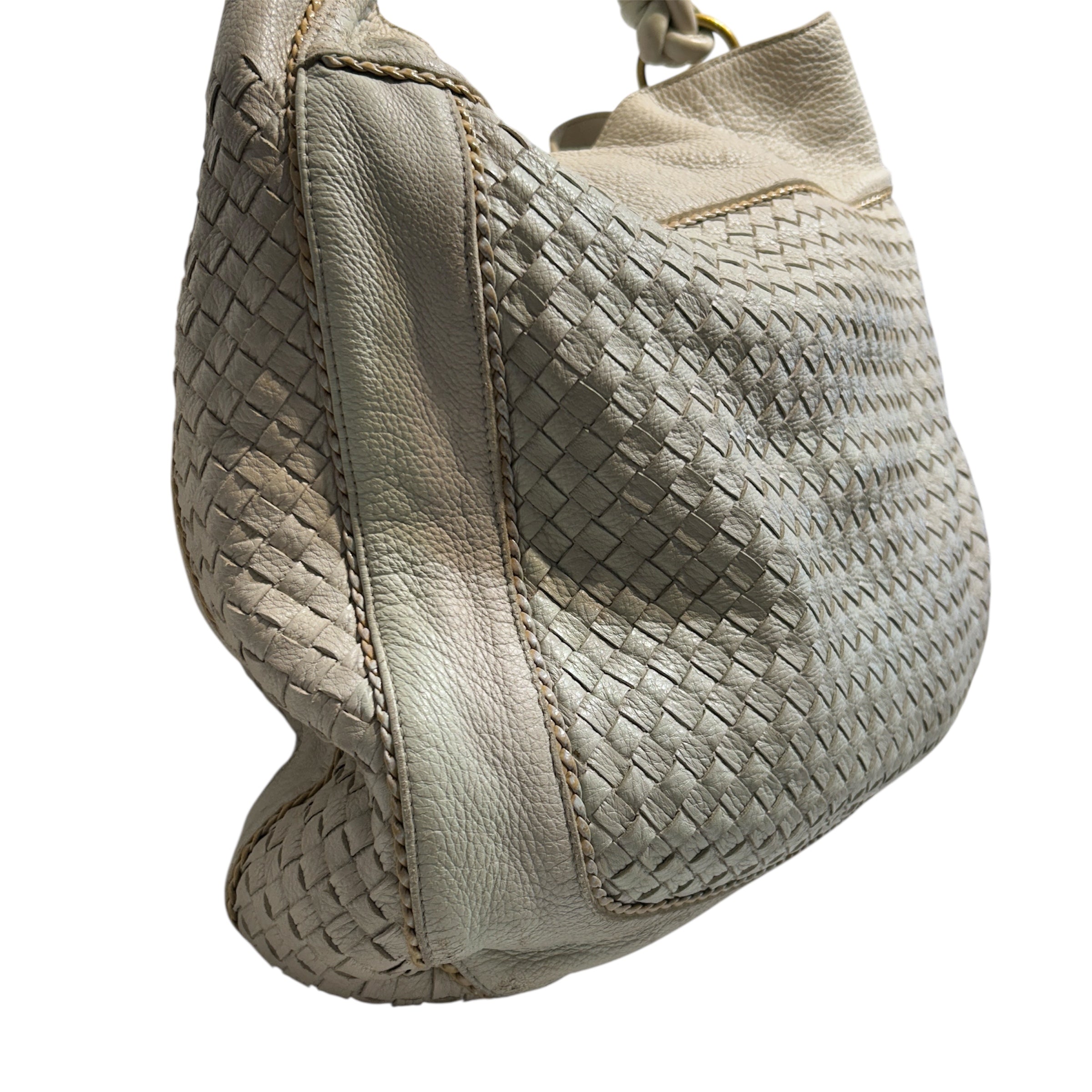 BOTTEGA VENETA/Bag/Leather/WHT/INTRECCIATO LEATHER-TRIMMED HO view 5