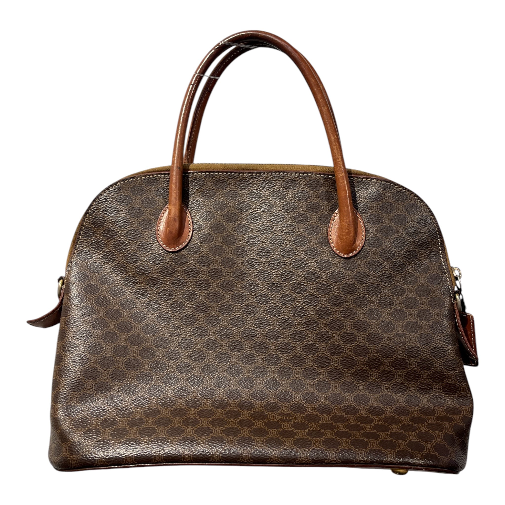 CELINE/Hand Bag/All Over Print/Leather/BRW/N PVC DOME SHAPED HANDBAG view 1