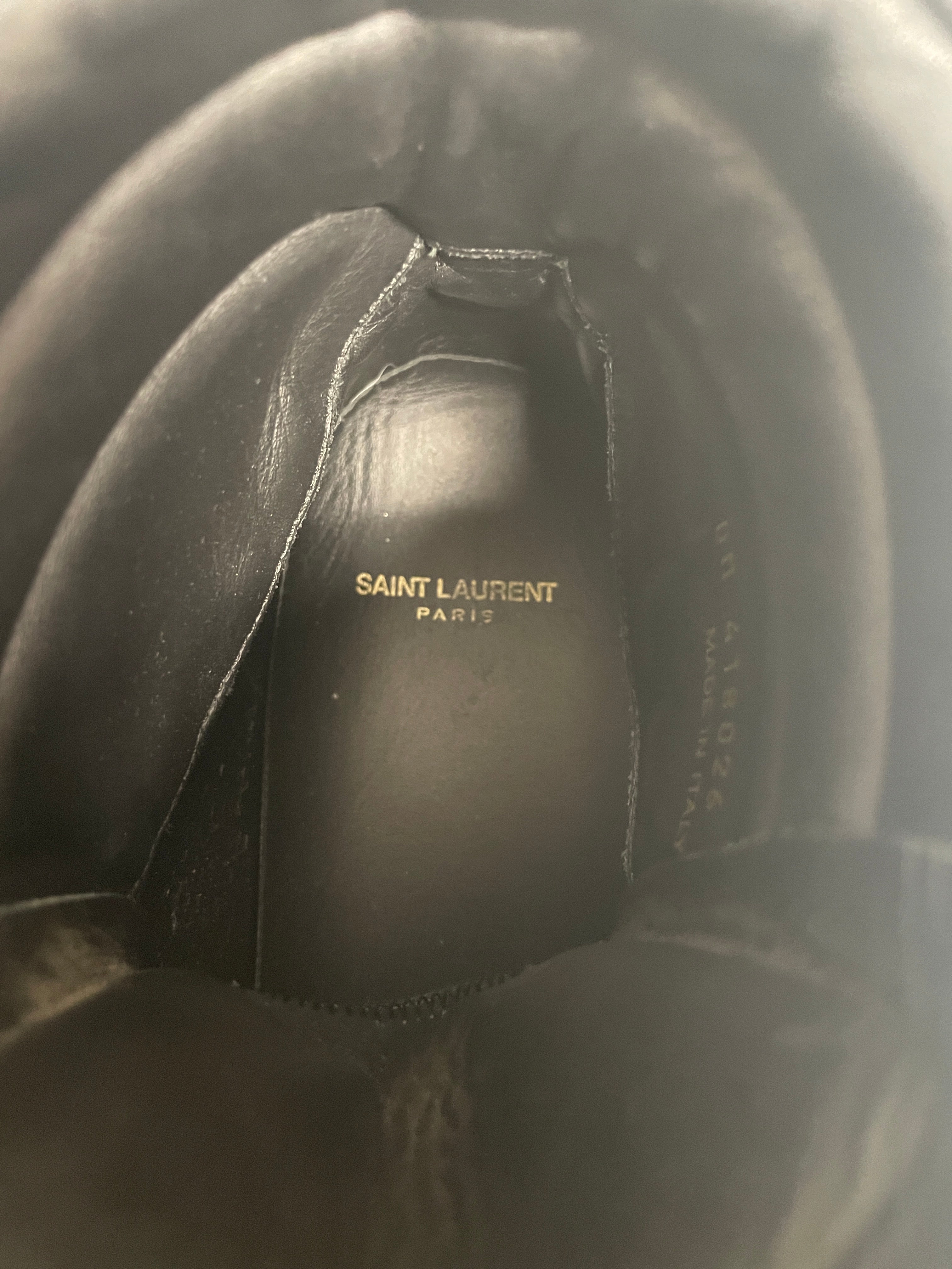 SAINT LAURENT/Hi-Sneakers/EU 45/Leather/BLU/BLACK/ROYAL BLUE/COURT view 3