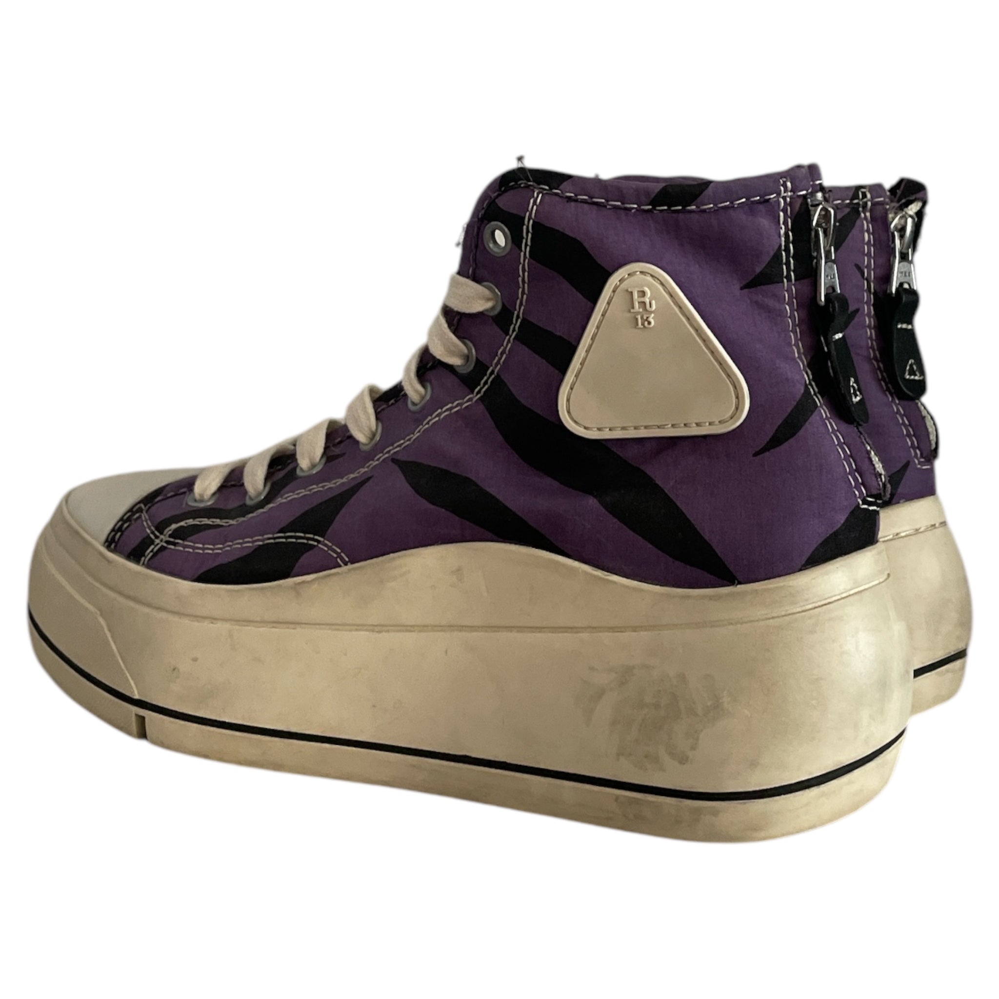 R13/Hi-Sneakers/Stripe/PPL/Kurt Platform Sneakers view 2