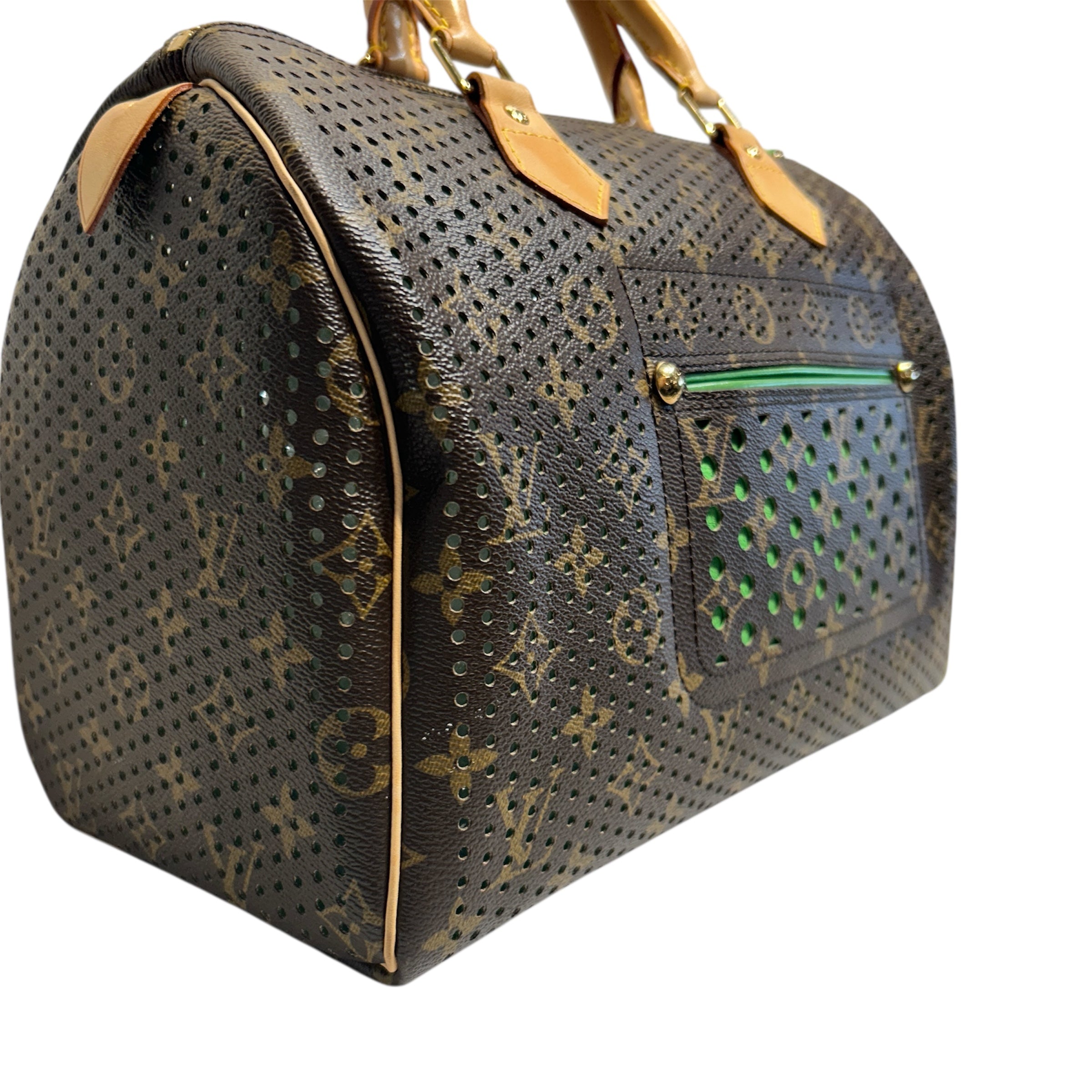 LOUIS VUITTON/Hand Bag/Monogram/Leather/BRW/SPEEDY 30 PERFORATED view 6