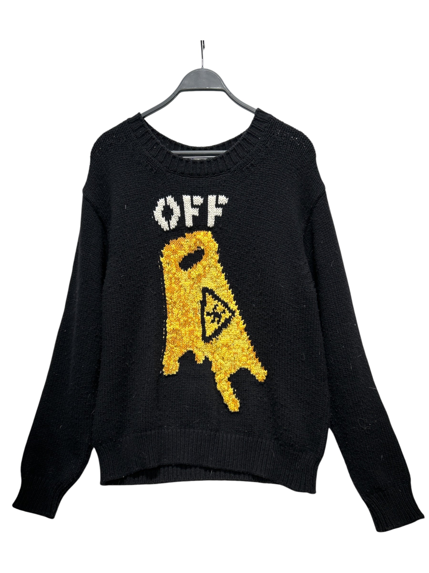 OFF-WHITE/Heavy Sweater/XL/Wool/BLK/WET FLOOR view 1