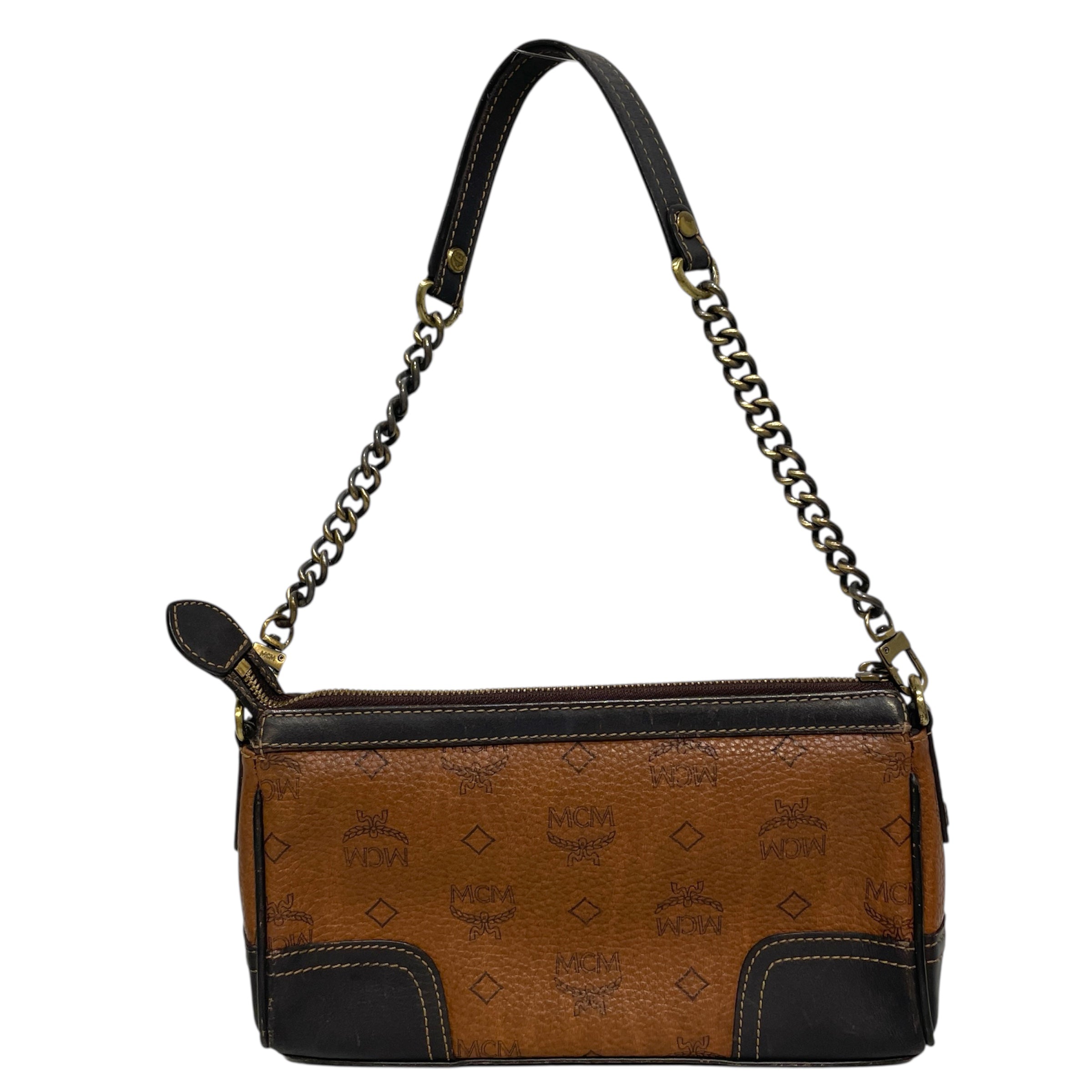 MCM/Cross Body Bag/Monogram/Leather/BRW/Visetos Brown MCM Shoulder Bag view 2