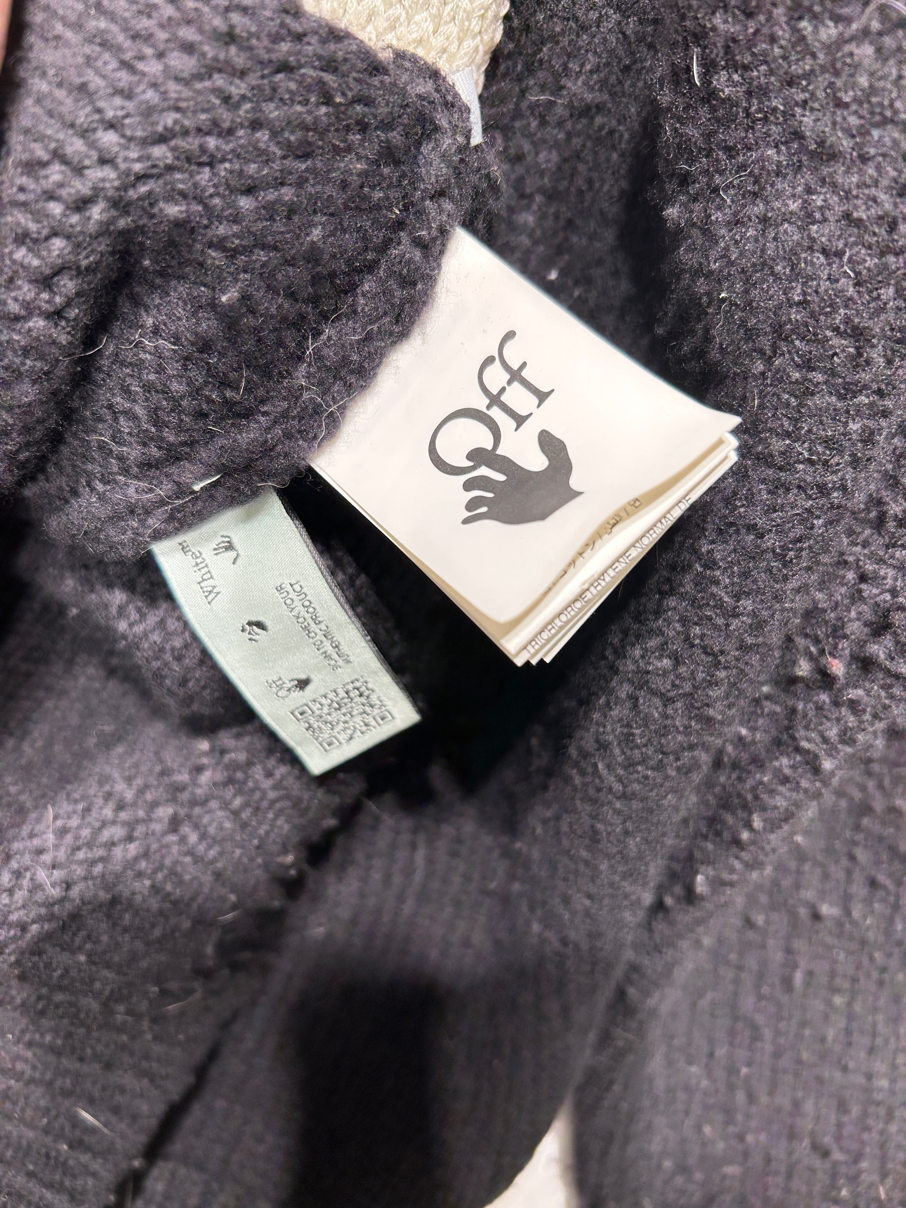 OFF-WHITE/Heavy Sweater/XL/Wool/BLK/WET FLOOR view 3